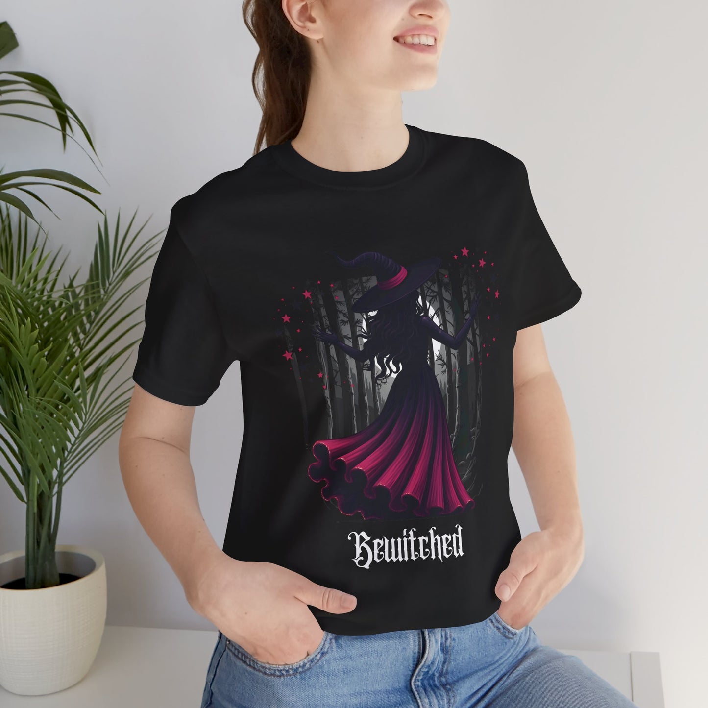 Bewitched Witch Tee | Unisex Jersey T-Shirt, Halloween Apparel, Witchcraft Shirt, Spooky Gift, Autumn Fashion