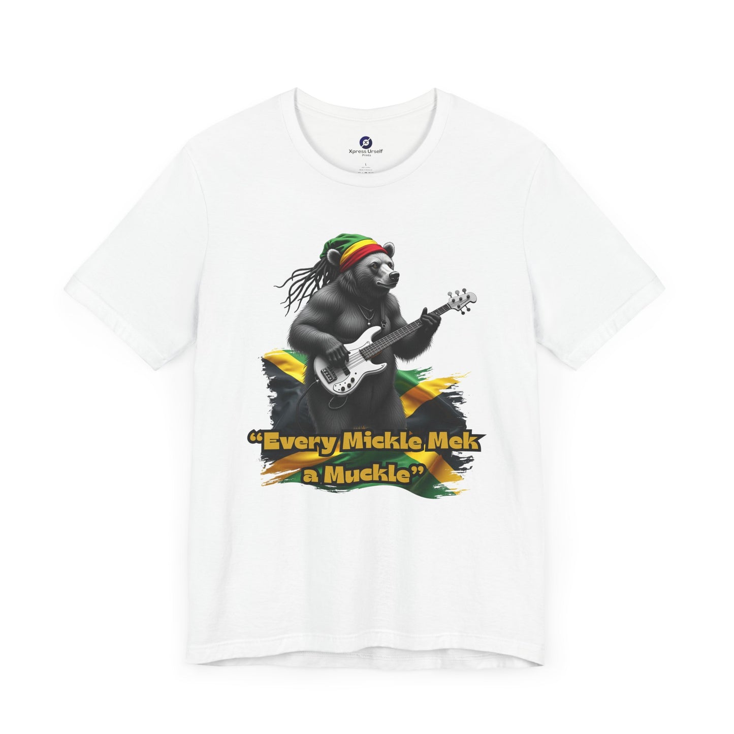 Reggae Panda T-Shirt - "Every Mickle Mek a Muckle" - Unisex Jersey Tee