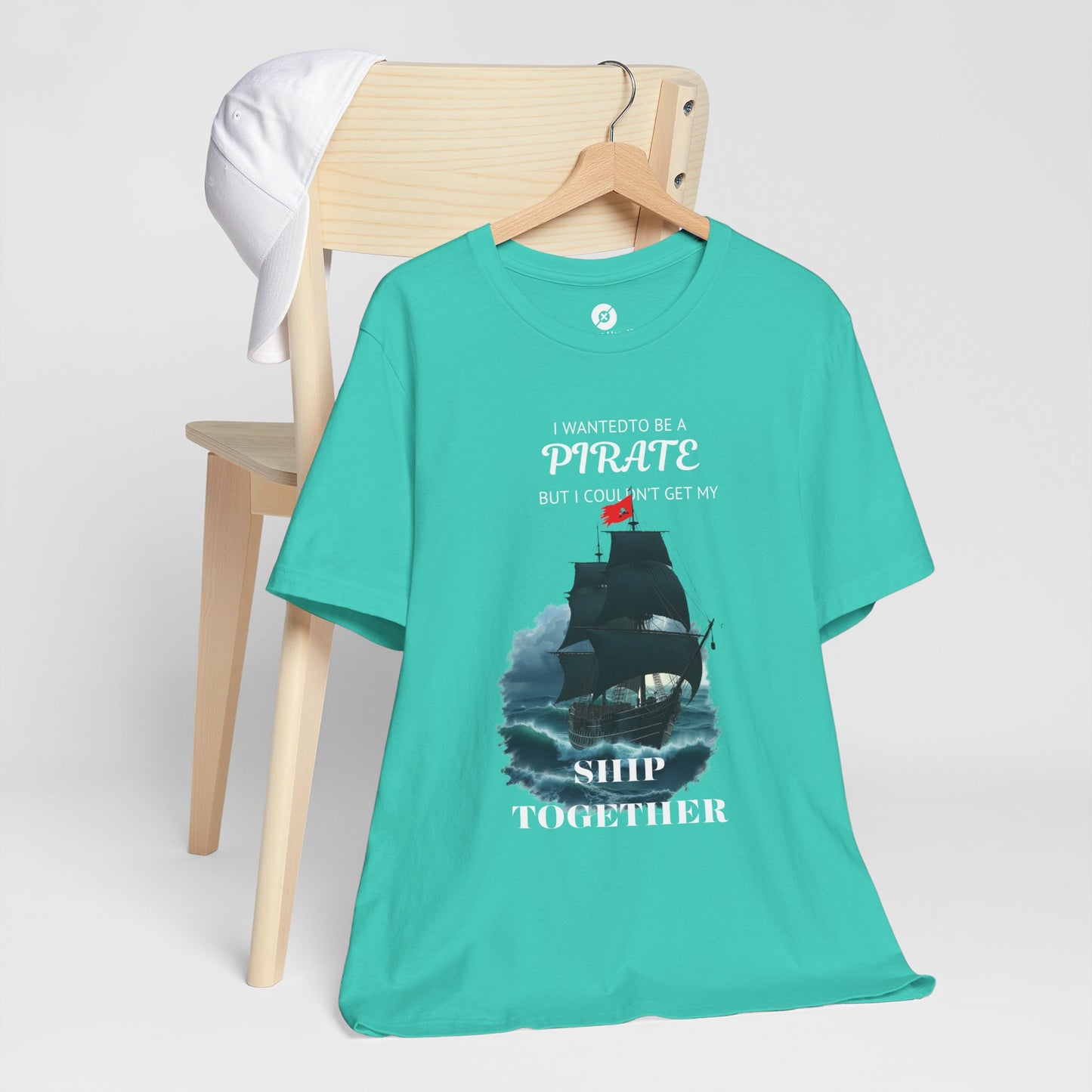 Pirate Humor Unisex Jersey Tee - "I Wanted to Be a Pirate But I Couldn't Get My Ship Together"