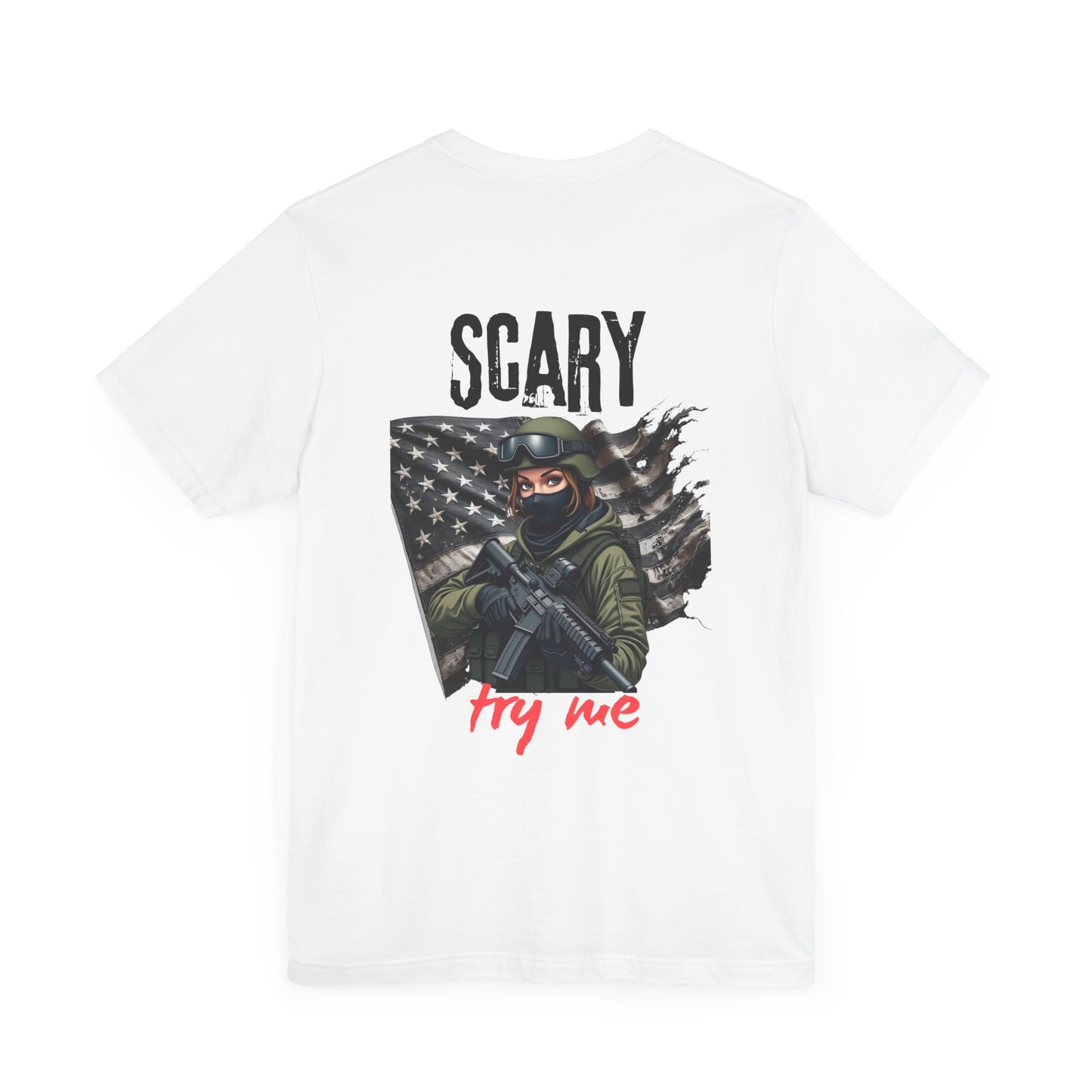 Female Scary Graphic Tee - Unisex Short Sleeve T-Shirt for Bold Statements