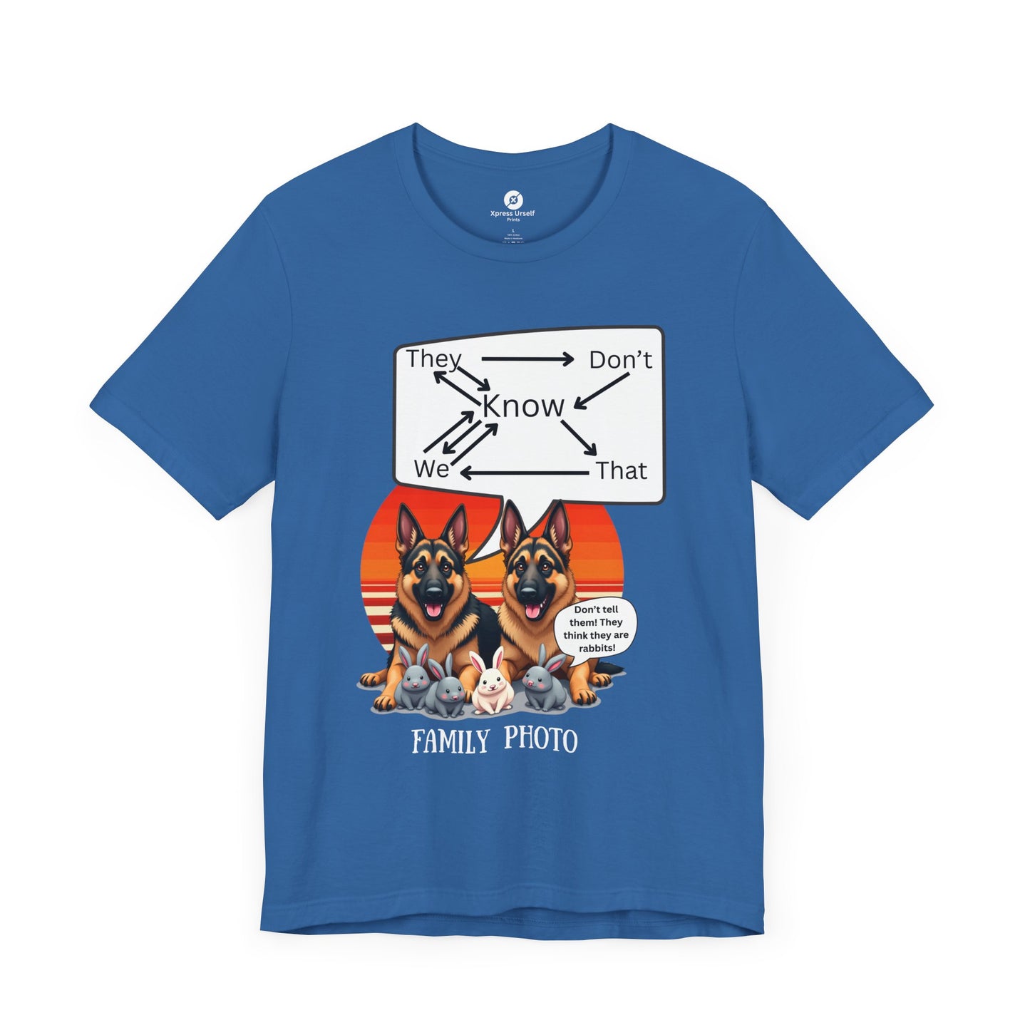 Funny Family Photo Dog Tee | Unisex Jersey Short Sleeve Shirt