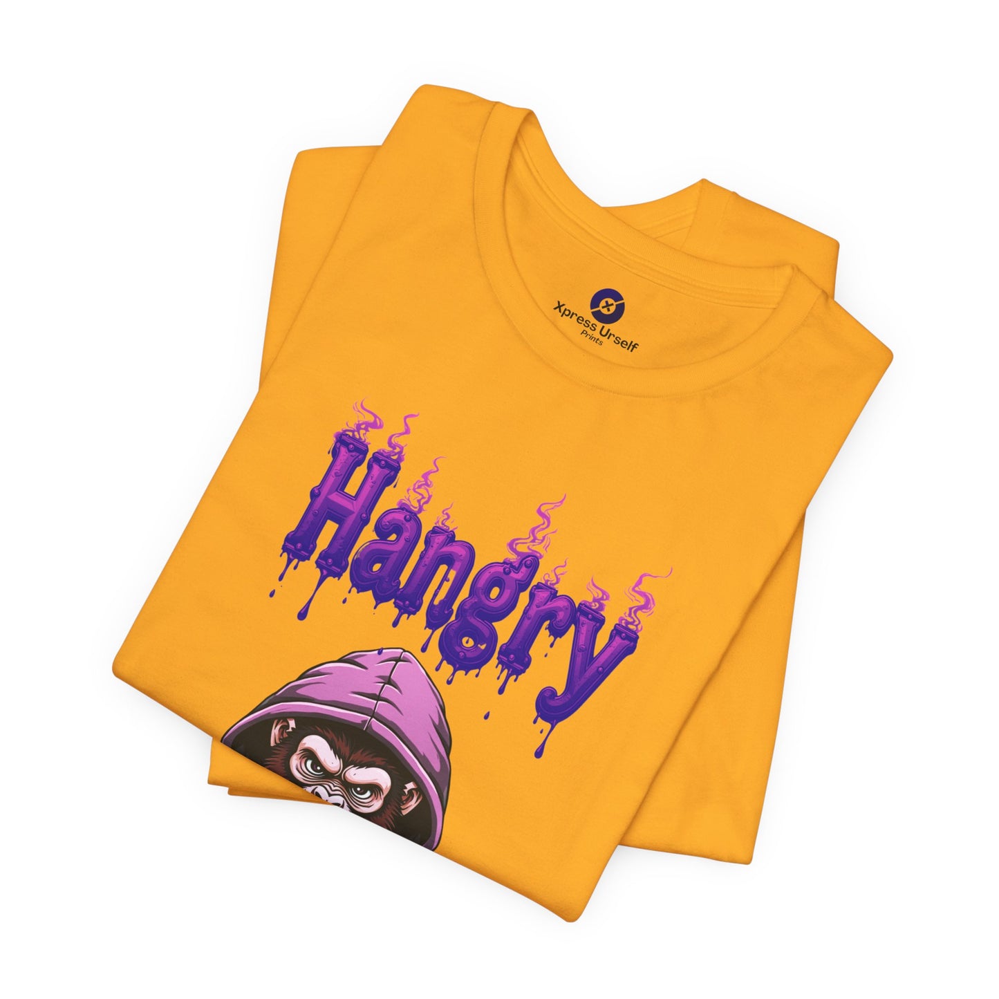 Hangry Gorilla Unisex Jersey Tee - Fun Graphic T-Shirt for Food Lovers