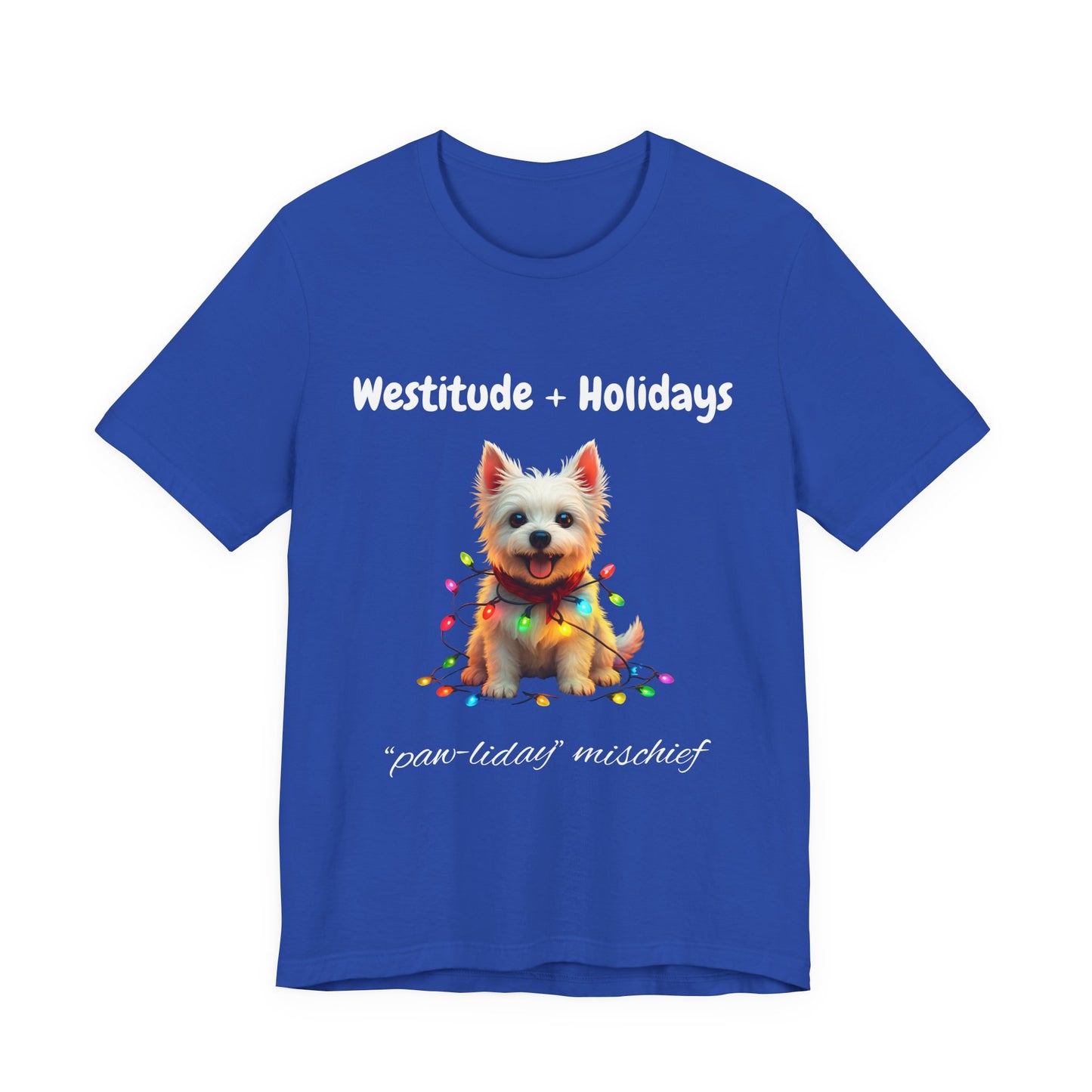 Festive Dog-Themed T-Shirt, Unisex Short Sleeve Tee for Pet Lovers, Perfect for Holiday Parties, Gift for Dog Owners, Christmas Apparel