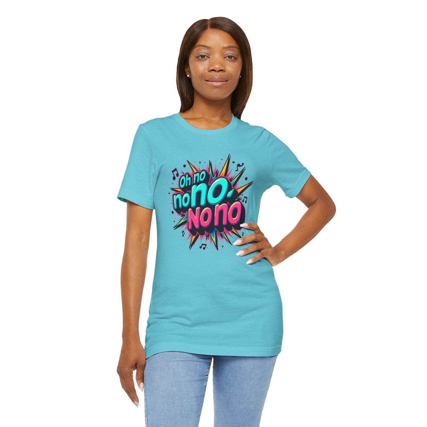 Fun Graphic Tee - 'Oh No' Music Inspired Unisex Jersey Short Sleeve Shirt