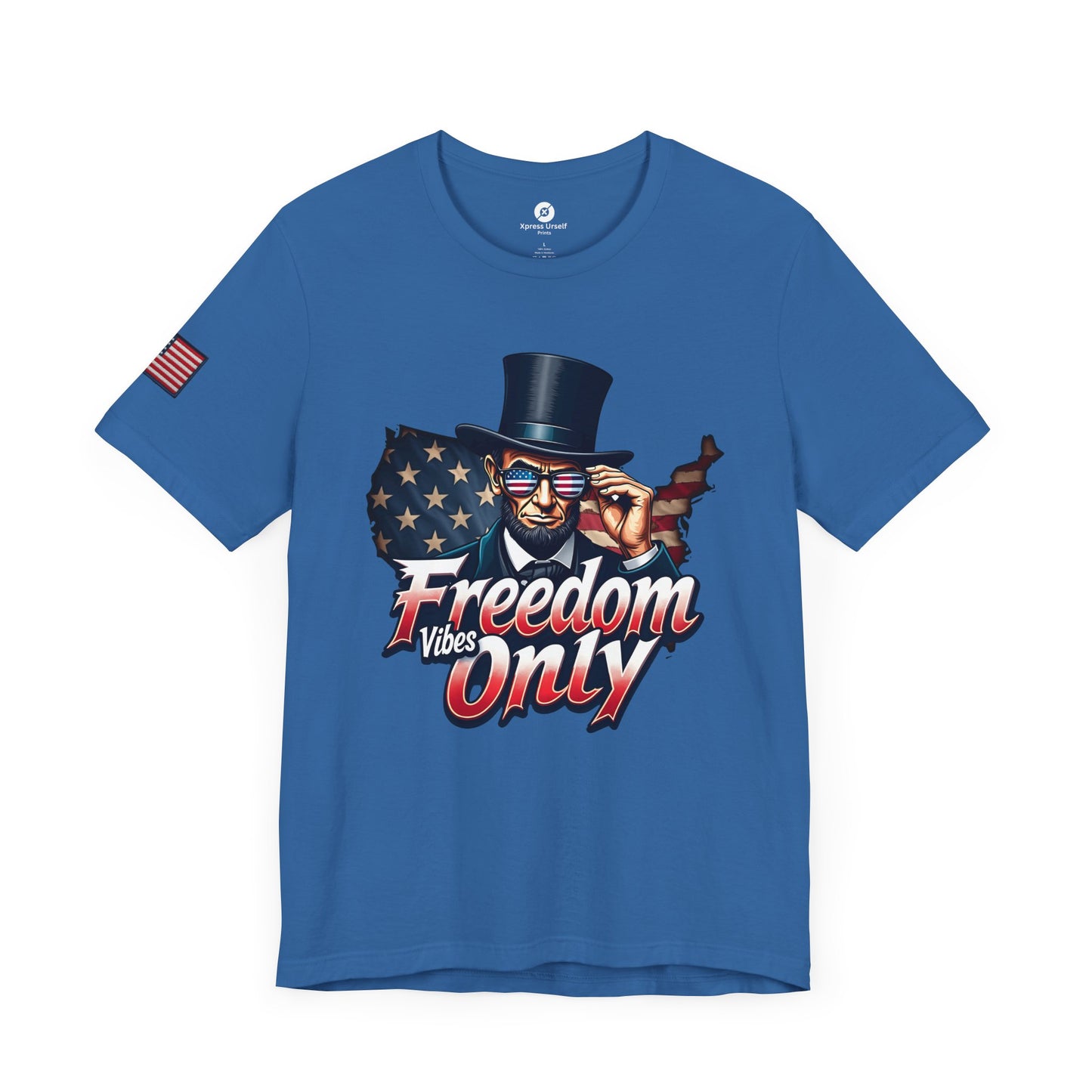 Freedom Vibes Only Unisex Short Sleeve Tee - Patriotic Graphic T-Shirt