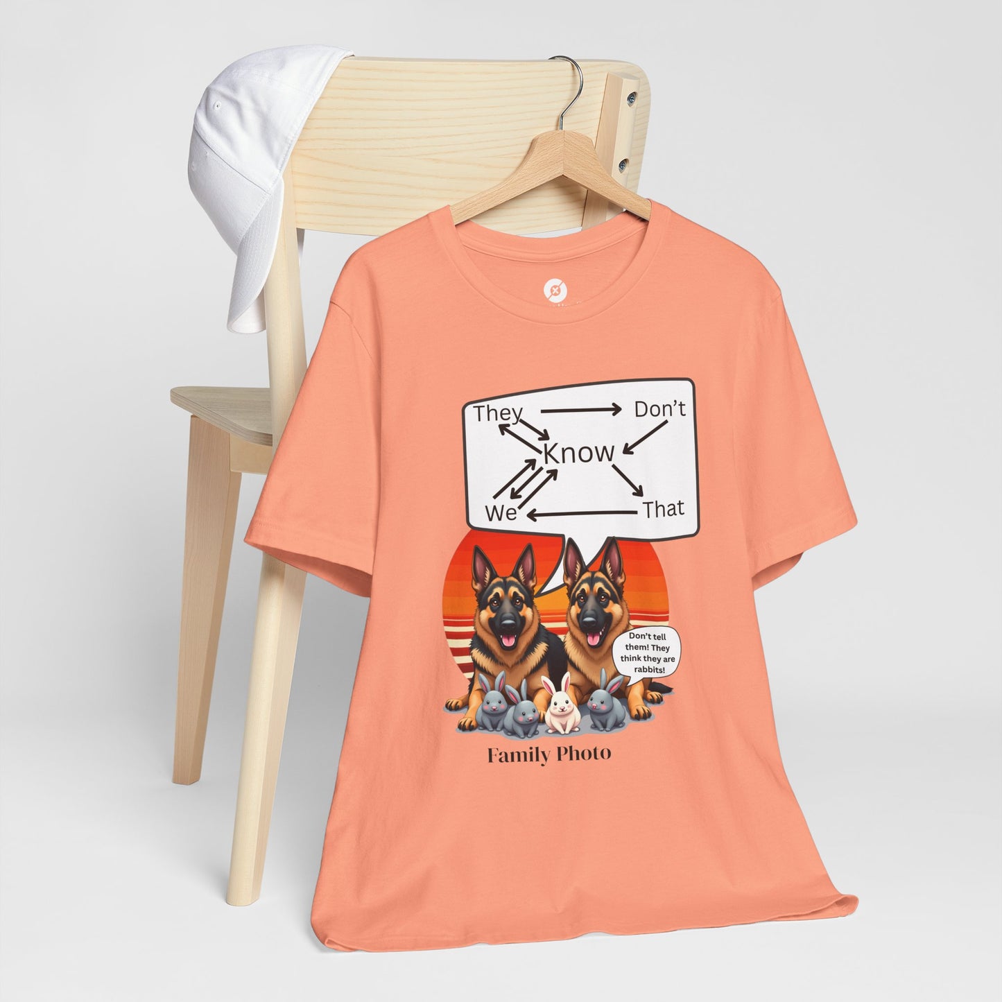 Funny Family Photo Dog Tee | Unisex Jersey Short Sleeve Shirt