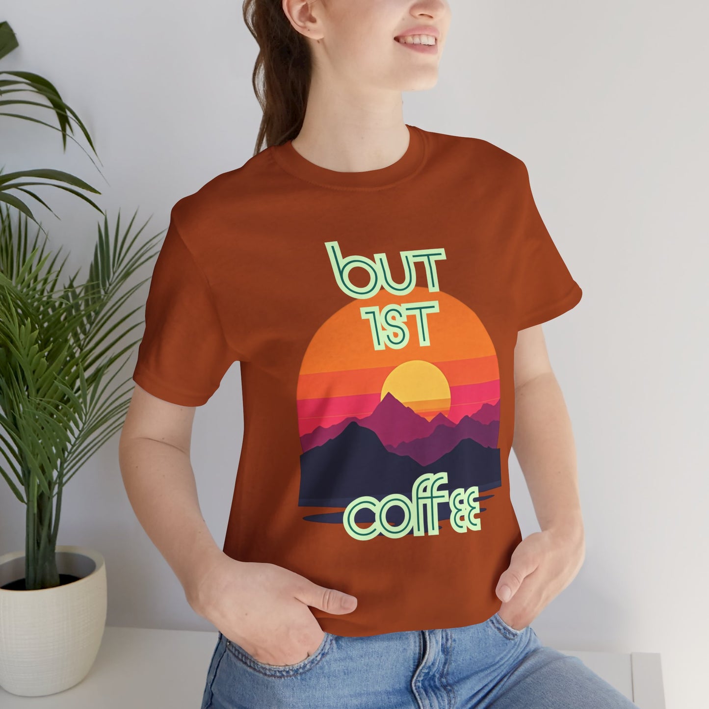 But First Coffee Unisex Jersey Tee - Fun Graphic Tee for Coffee Lovers