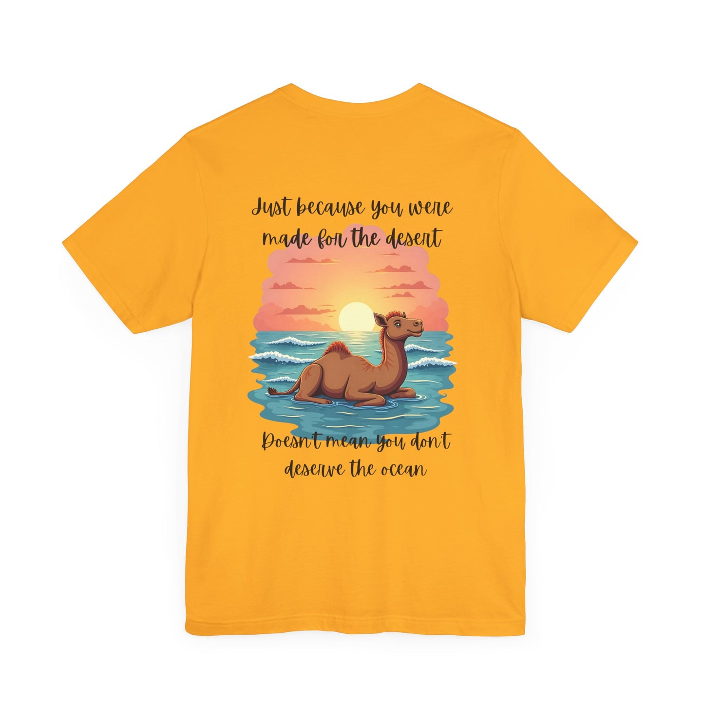 Desert Meets Ocean Tee - Inspirational Camel Graphic Shirt