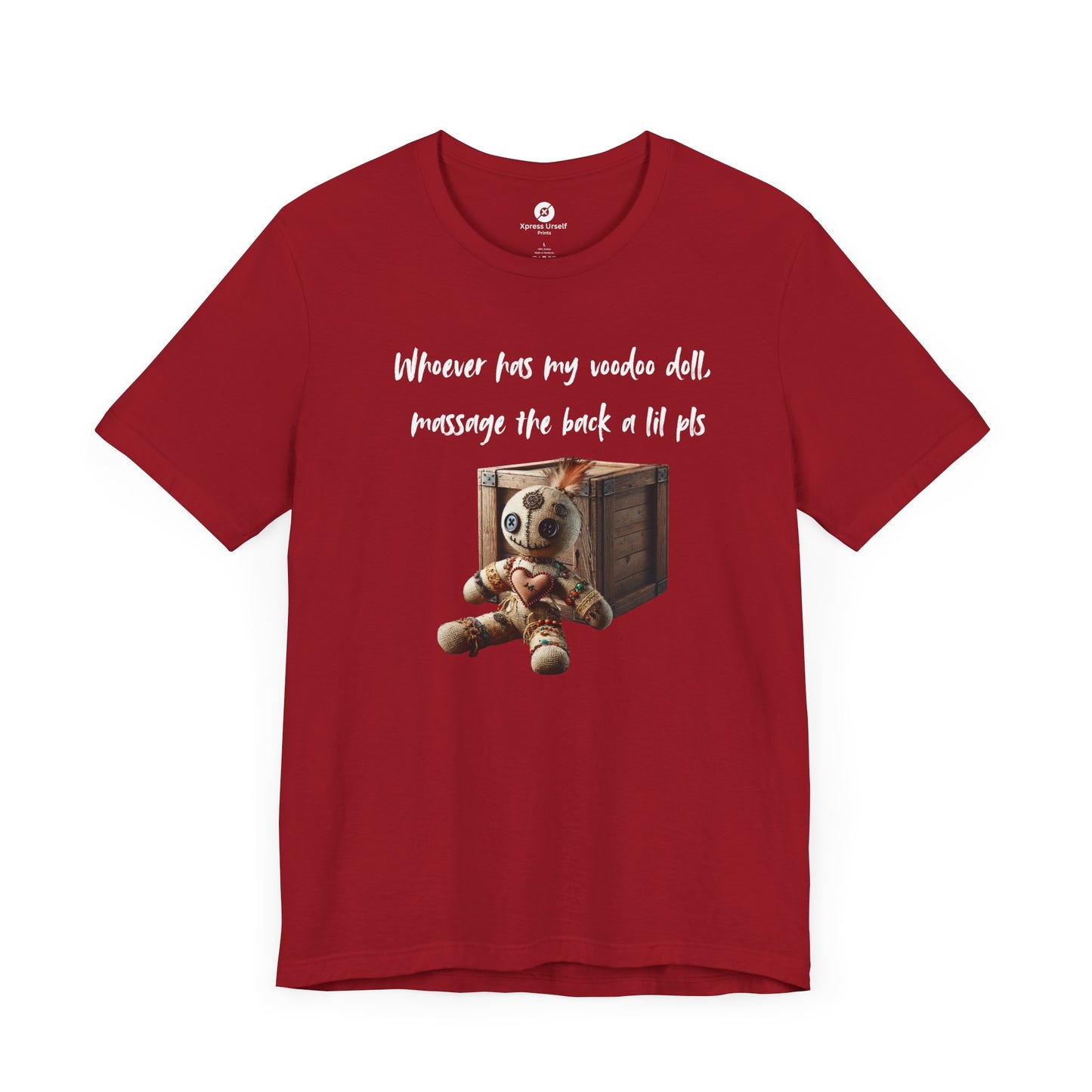 Whimsical Voodoo Doll Tee - Unisex Short Sleeve Shirt with Fun Message