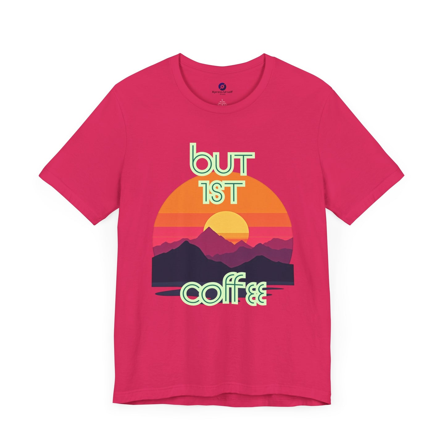 But First Coffee Unisex Jersey Tee - Fun Graphic Tee for Coffee Lovers