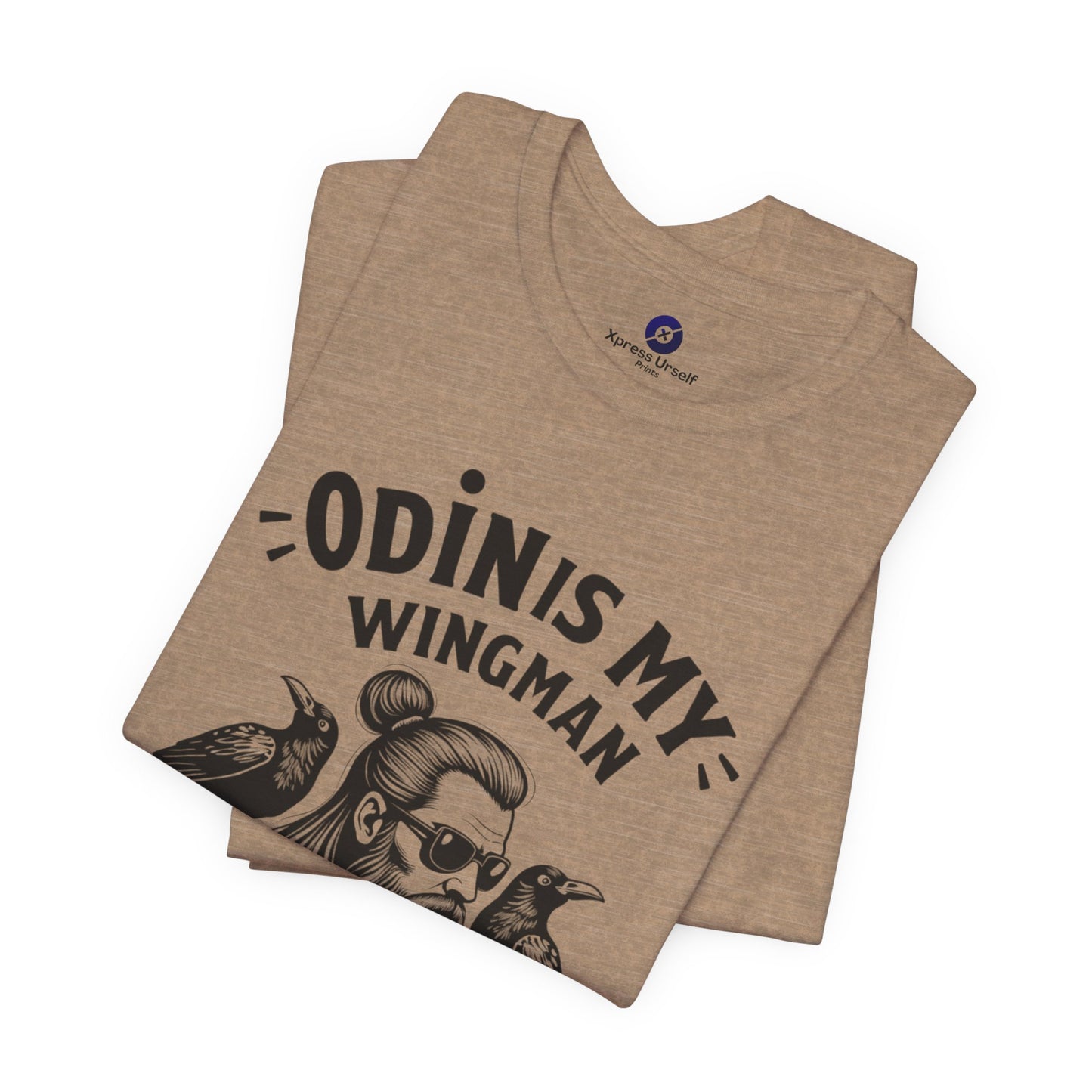 Odin's My Wingman Graphic Tee - Unisex Jersey Short Sleeve Shirt for Mythology Lovers