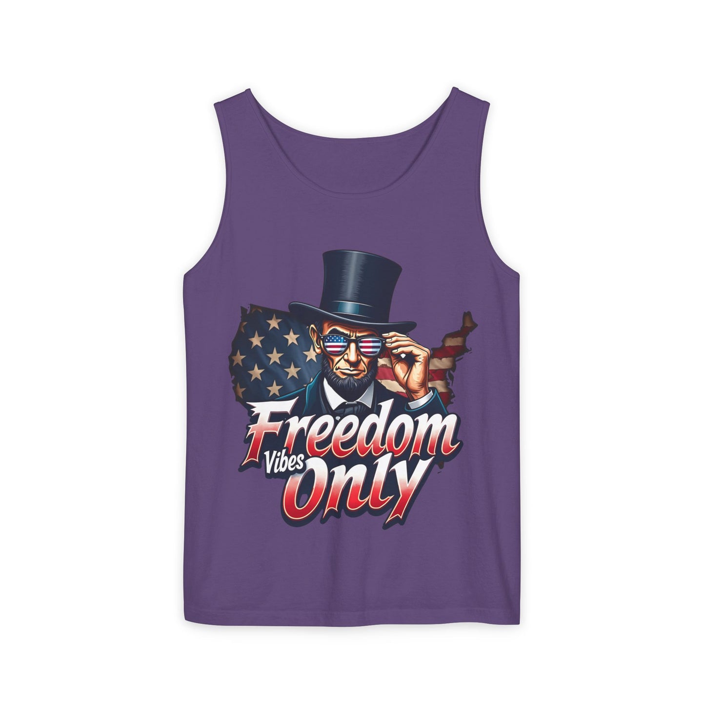 Freedom Vibes  Tank Top, Patriotic Summer Shirt, July 4th Apparel, Casual Independence Day Outfit, Gifts for Freedom Lovers