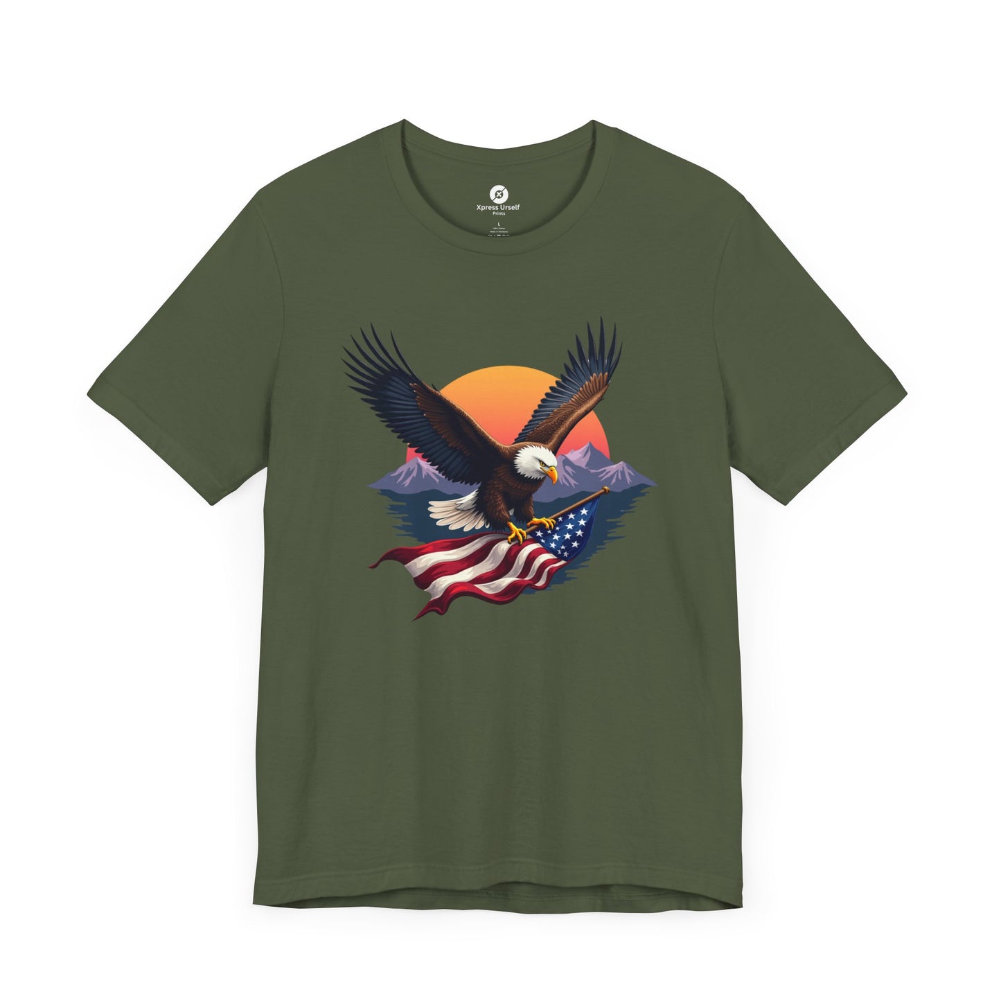 Patriotic Eagle Graphic Tee - Unisex Jersey Short Sleeve T-Shirt