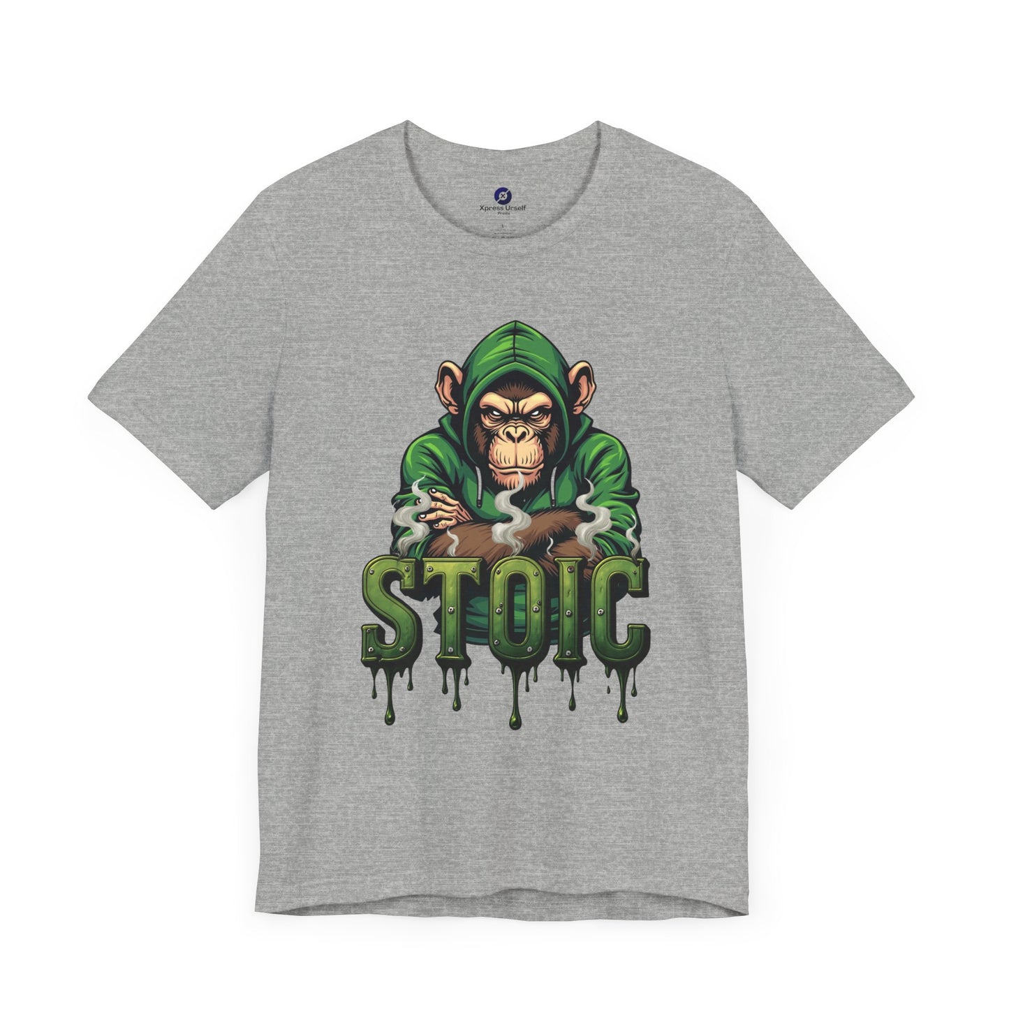 Stoic Monkey Unisex Tee - Fun Graphic Short Sleeve Shirt