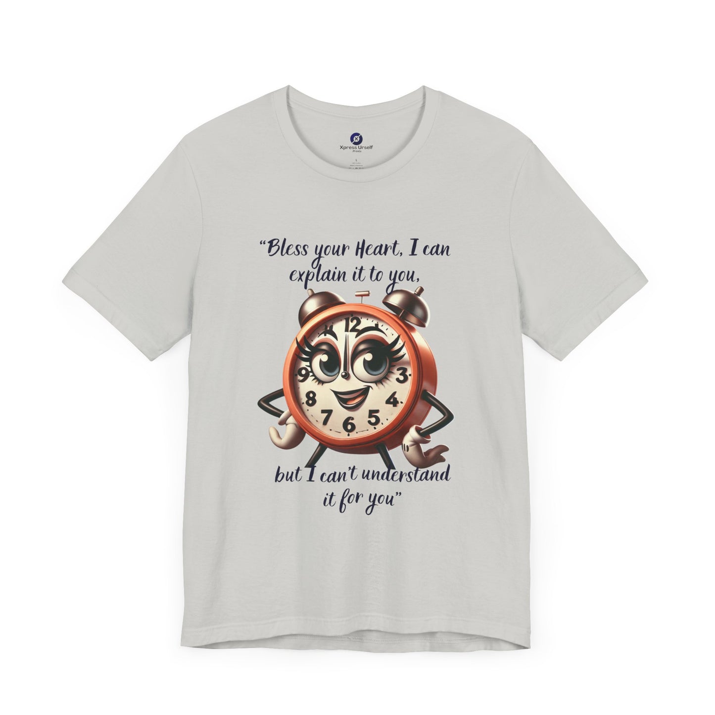 Quirky Clock Graphic Tee - "Bless Your Heart" Quote
