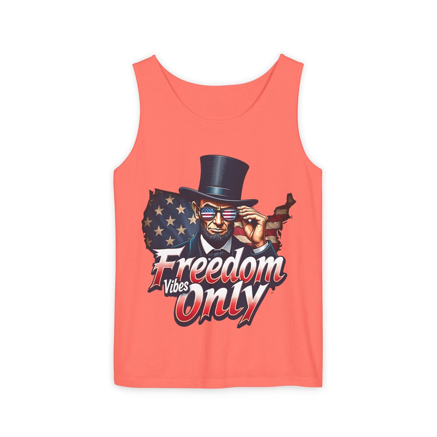 Freedom Vibes  Tank Top, Patriotic Summer Shirt, July 4th Apparel, Casual Independence Day Outfit, Gifts for Freedom Lovers