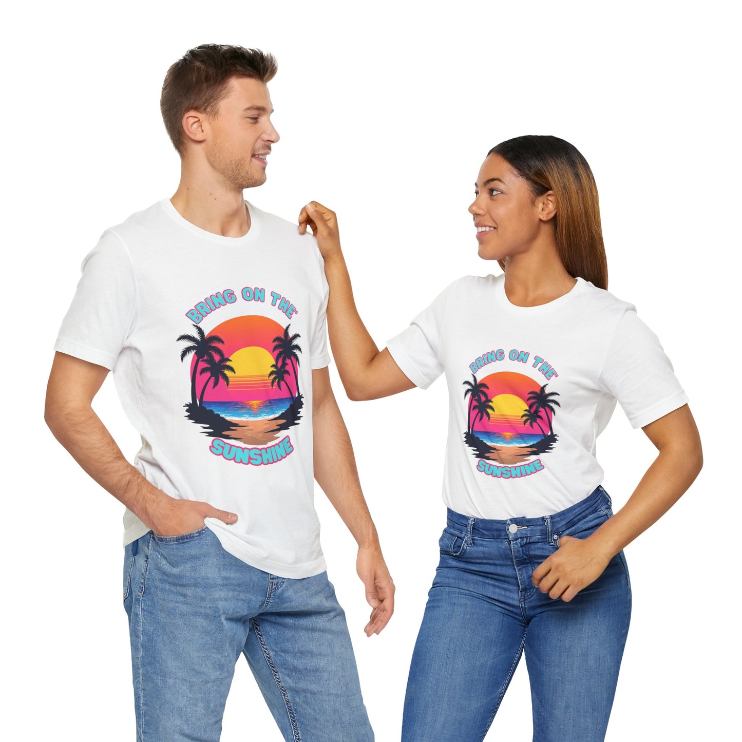 Unisex Jersey Tee - 'Bring on the Sunshine' Tropical Vibe