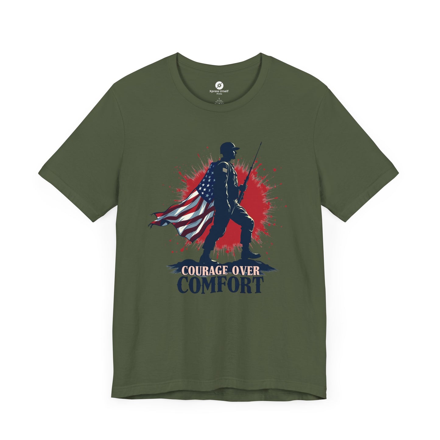 Courage Over Comfort Unisex Short Sleeve Tee - Patriotic T-Shirt