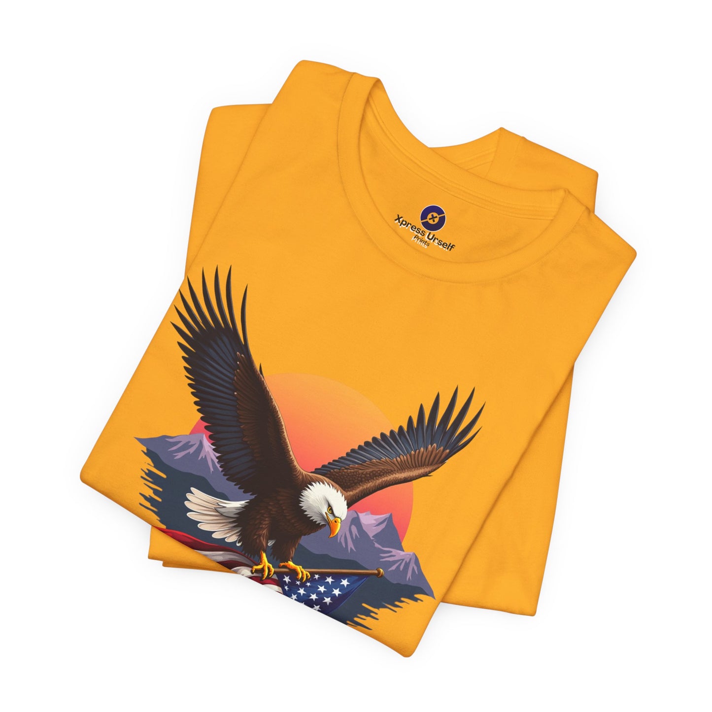 Patriotic Eagle Graphic Tee - Unisex Jersey Short Sleeve T-Shirt