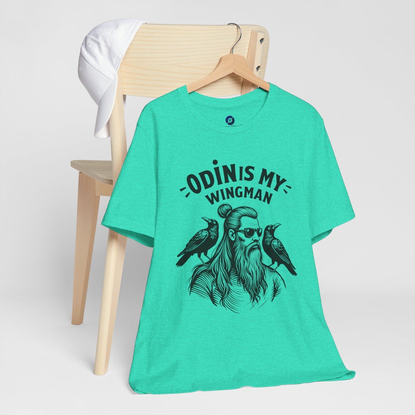 Odin's My Wingman Graphic Tee - Unisex Jersey Short Sleeve Shirt for Mythology Lovers