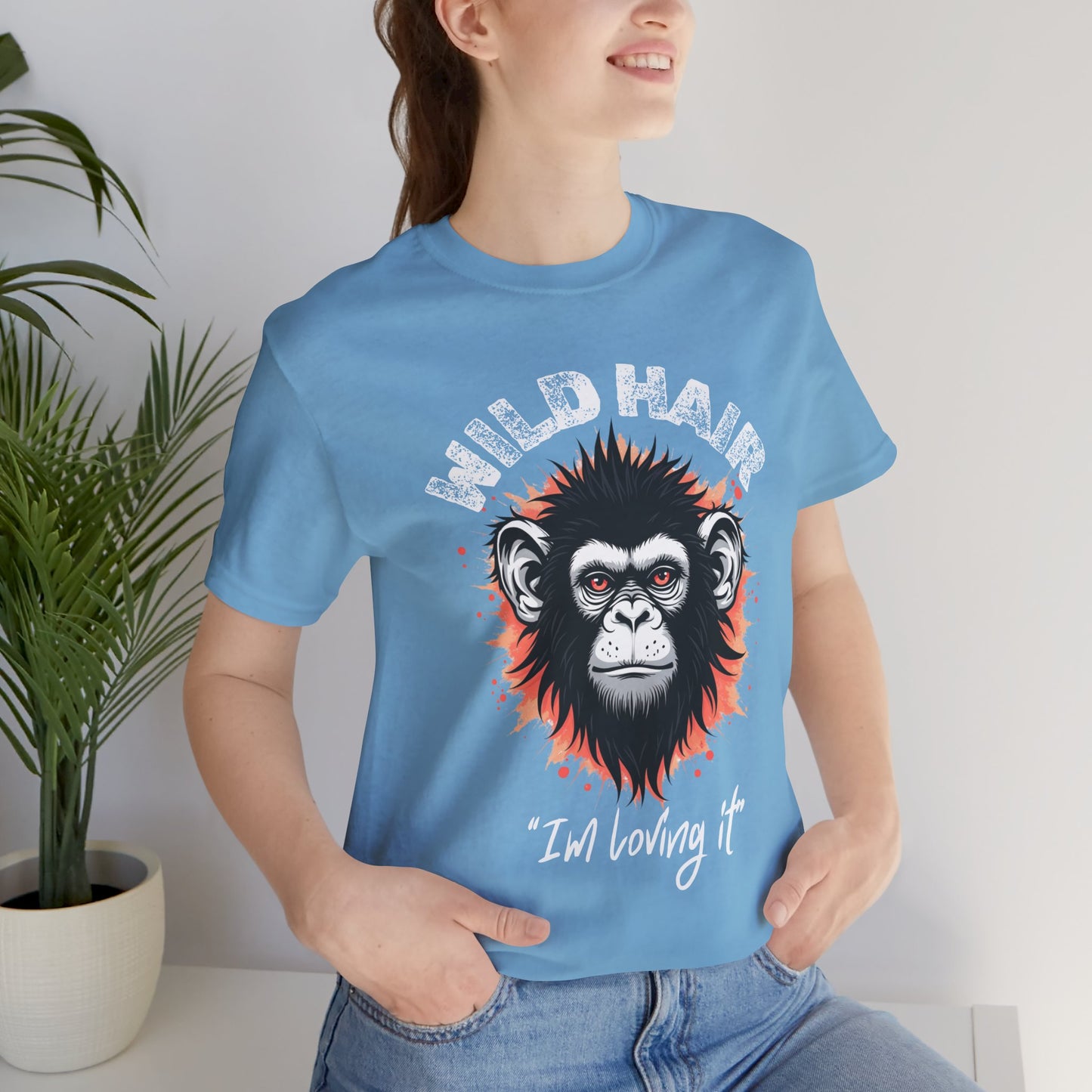 Wild Hair Gorilla Unisex Short Sleeve Tee | Fun Graphic Shirt for Casual Wear