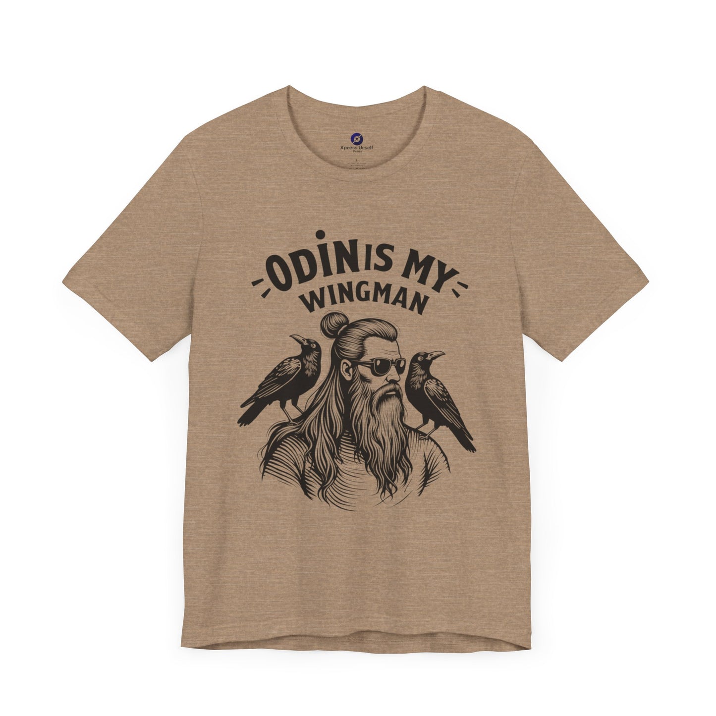 Odin's My Wingman Graphic Tee - Unisex Jersey Short Sleeve Shirt for Mythology Lovers