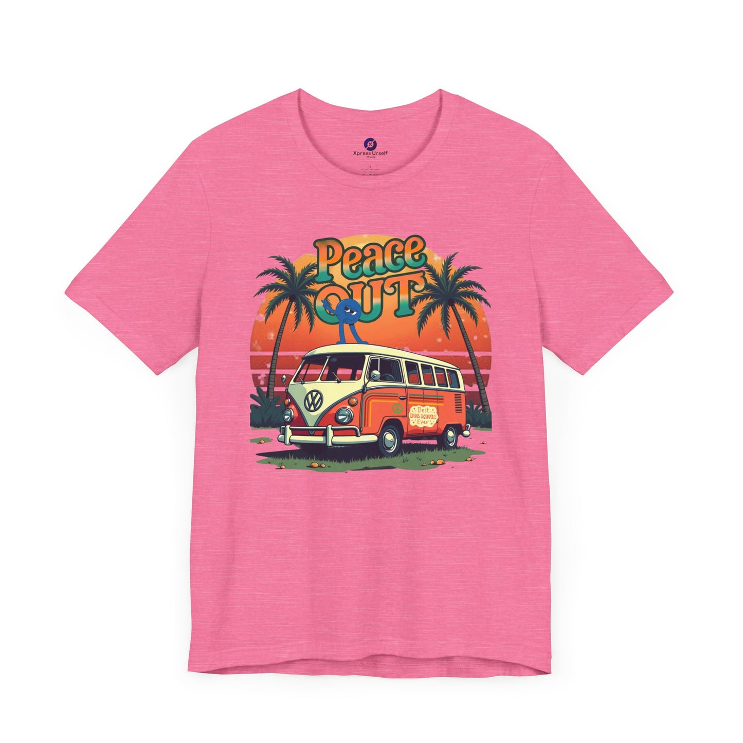 Retro Peace Out Graphic Tee | Unisex Jersey Short Sleeve T-Shirt