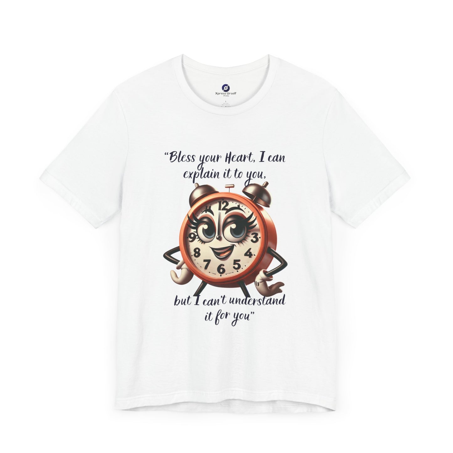 Quirky Clock Graphic Tee - "Bless Your Heart" Quote