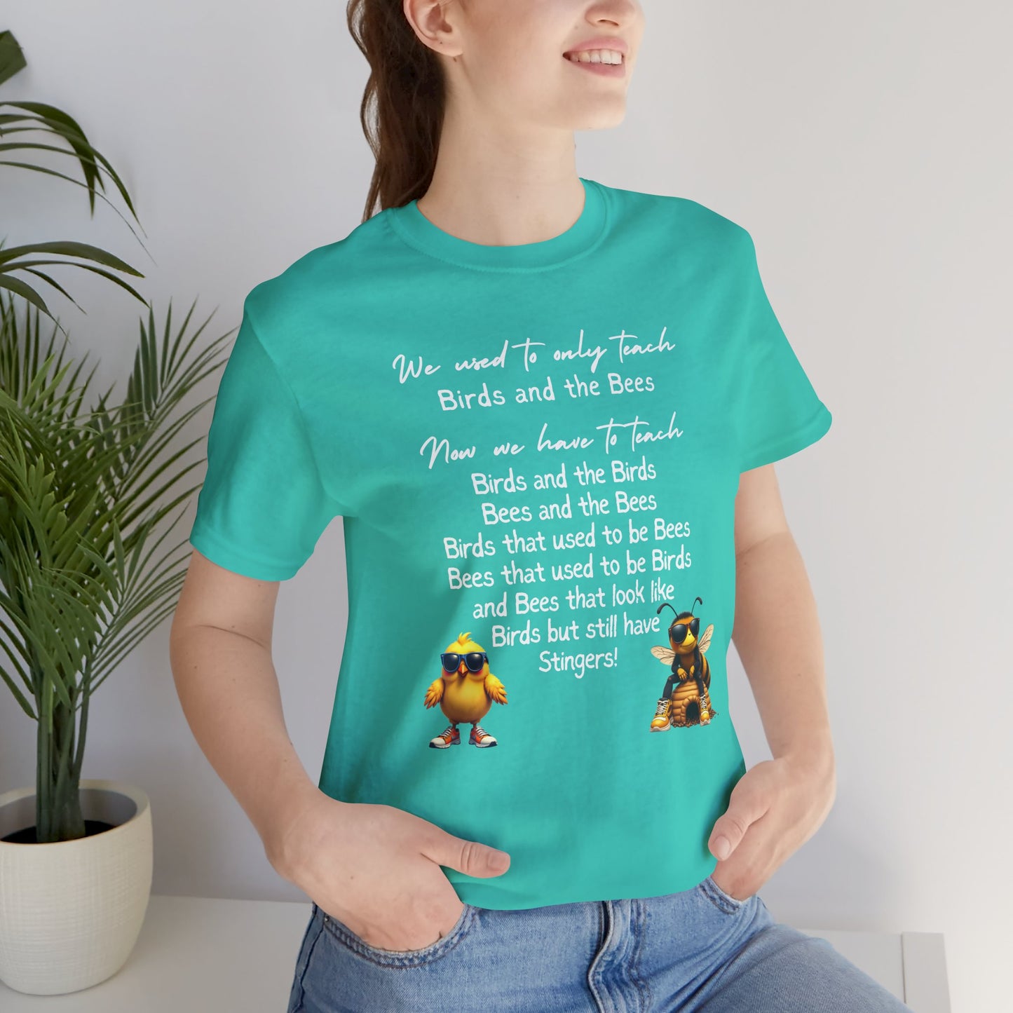 Funny Birds and Bees Tee - Unisex Short Sleeve T-Shirt, Parenting Humor Shirt, Educational Gift, Adult Humor, Nature Lover Tee