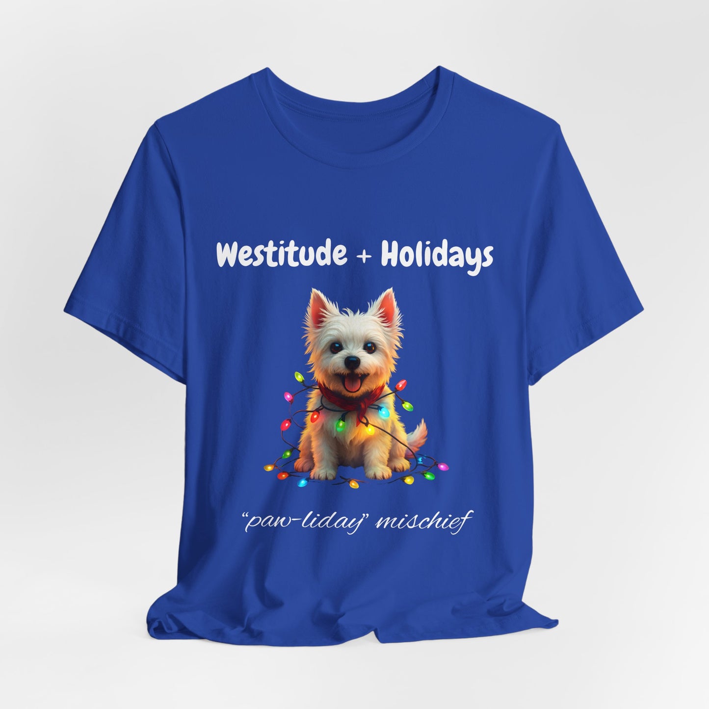 Festive Dog-Themed T-Shirt, Unisex Short Sleeve Tee for Pet Lovers, Perfect for Holiday Parties, Gift for Dog Owners, Christmas Apparel
