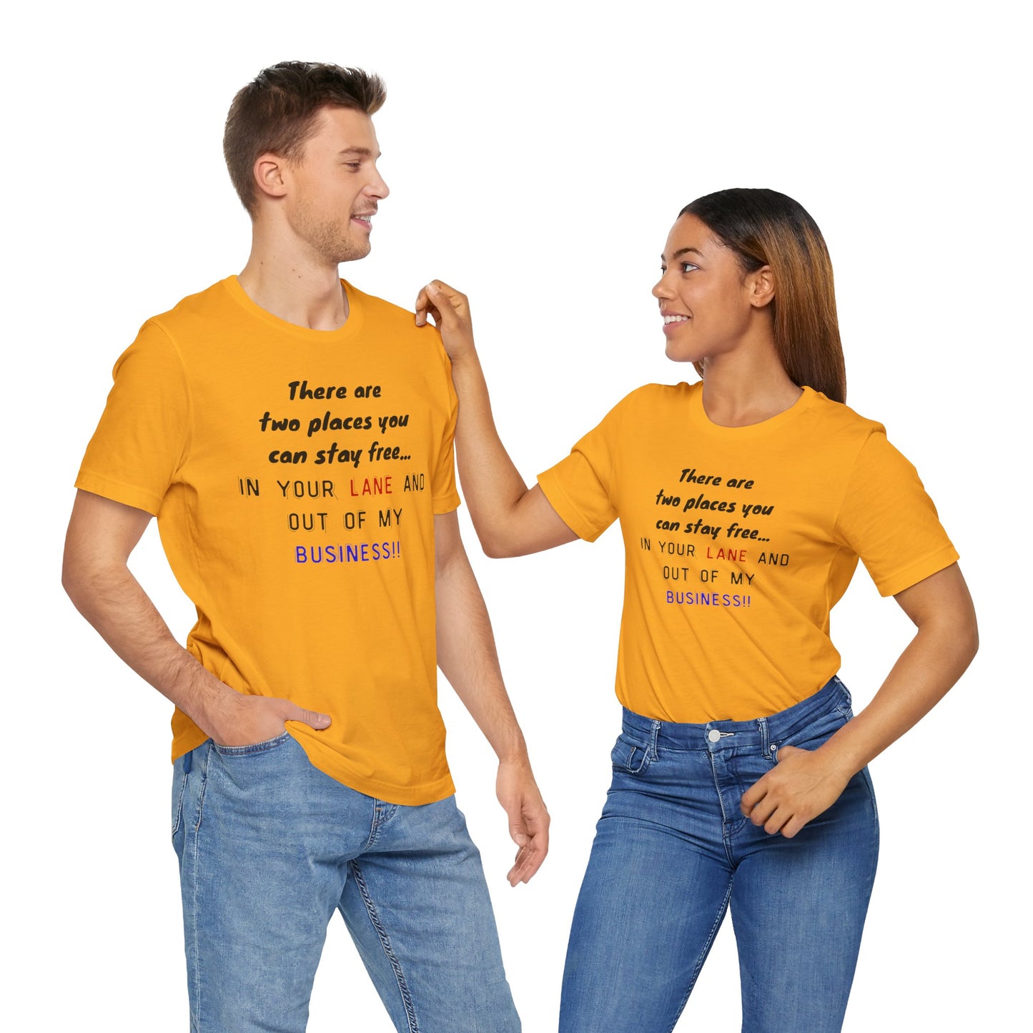 Funny Quote Unisex Jersey Tee - Stay in Your Lane