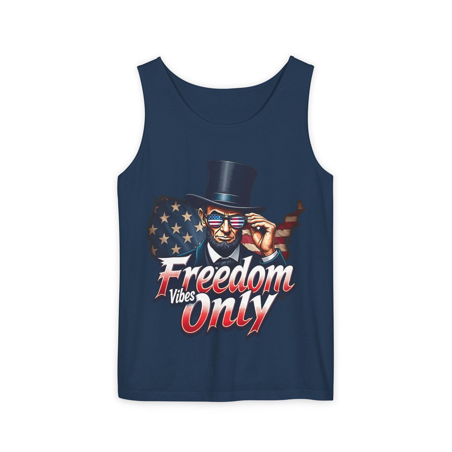 Freedom Vibes  Tank Top, Patriotic Summer Shirt, July 4th Apparel, Casual Independence Day Outfit, Gifts for Freedom Lovers