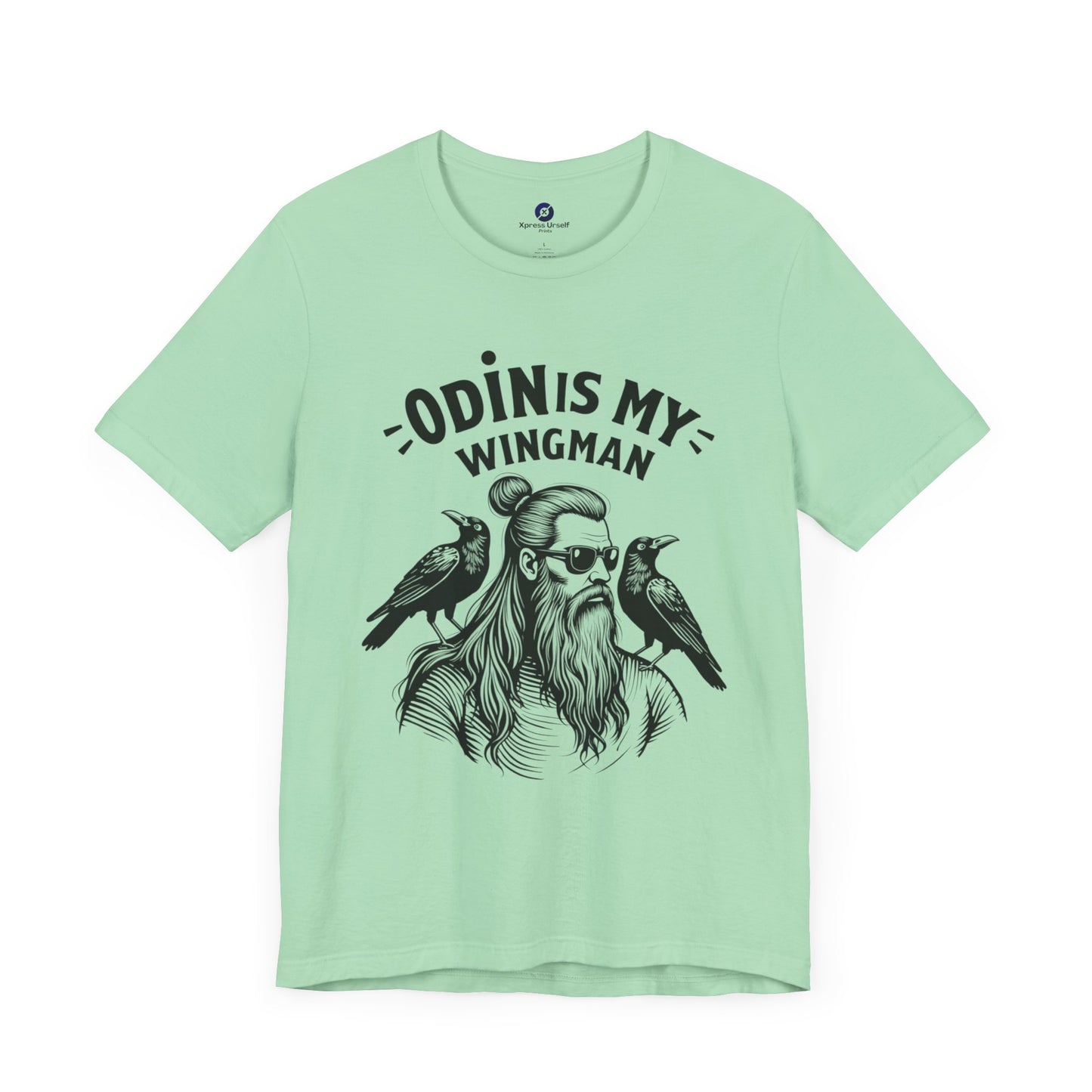 Odin's My Wingman Graphic Tee - Unisex Jersey Short Sleeve Shirt for Mythology Lovers