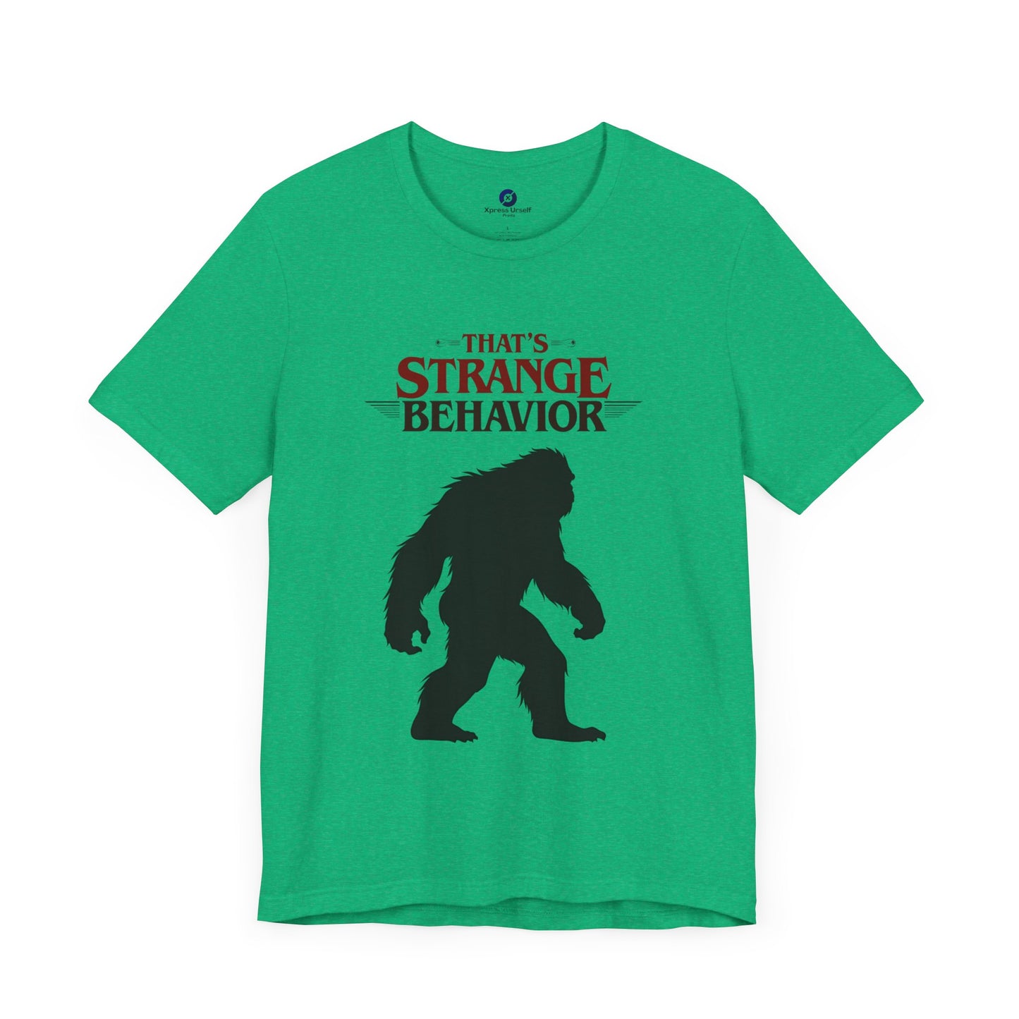 Funny Bigfoot Graphic Tee - That's Strange Behavior Shirt