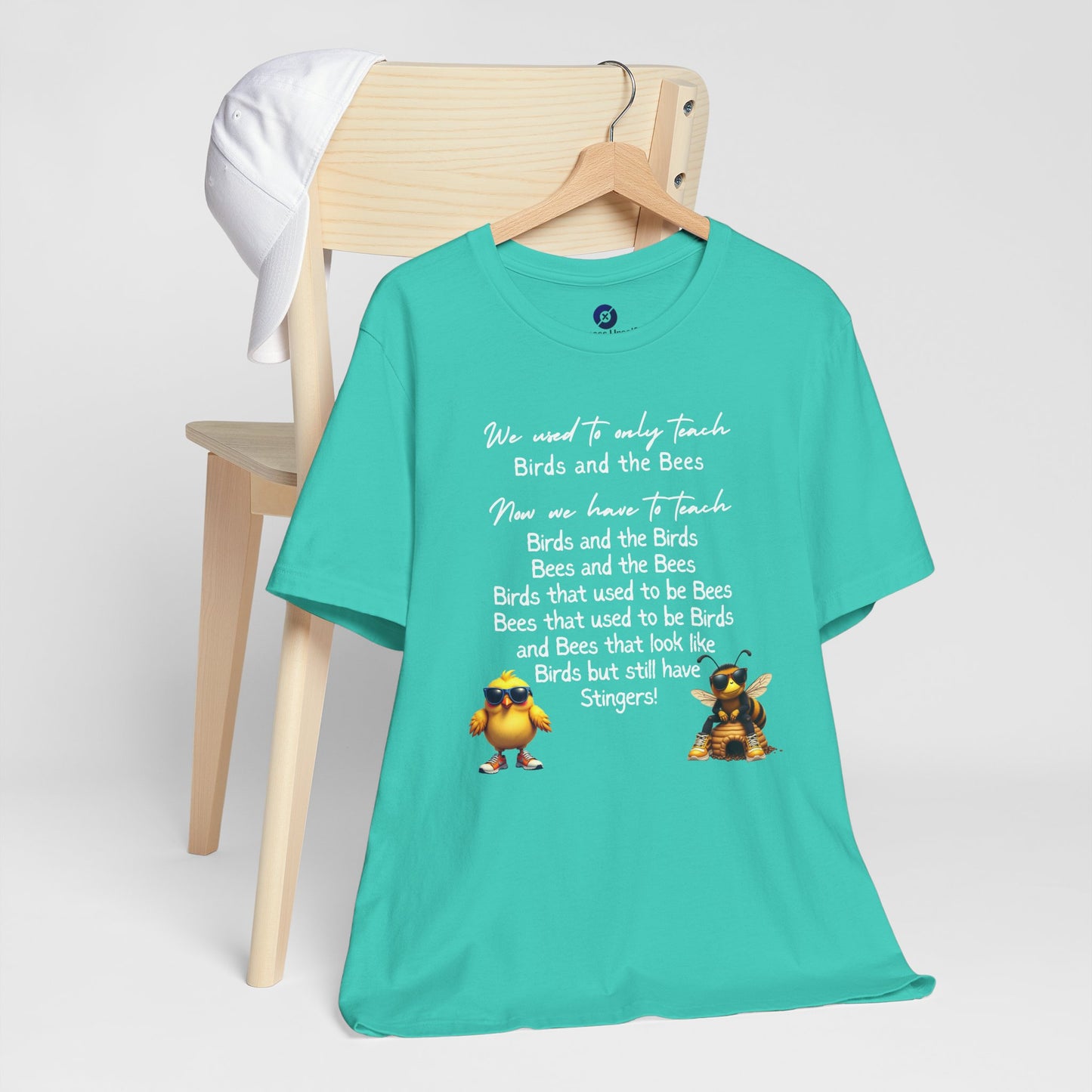 Funny Birds and Bees Tee - Unisex Short Sleeve T-Shirt, Parenting Humor Shirt, Educational Gift, Adult Humor, Nature Lover Tee