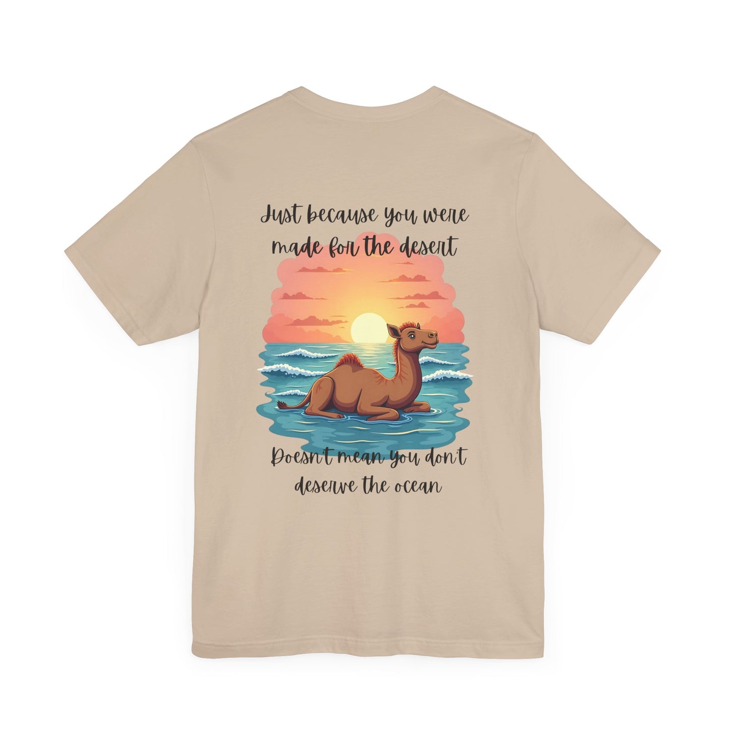 Desert Meets Ocean Tee - Inspirational Camel Graphic Shirt