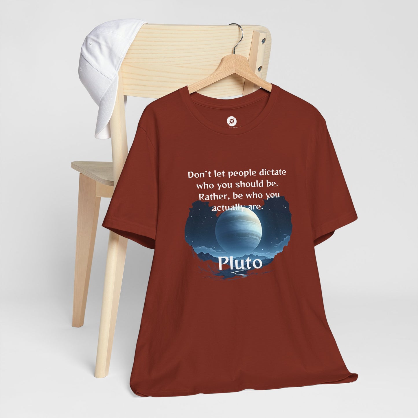 Inspirational Pluto Graphic Tee - Be Who You Are