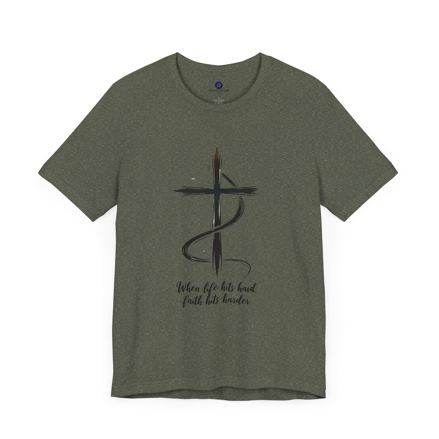 Inspirational Faith Unisex Jersey Tee - When Life Hits Hard
