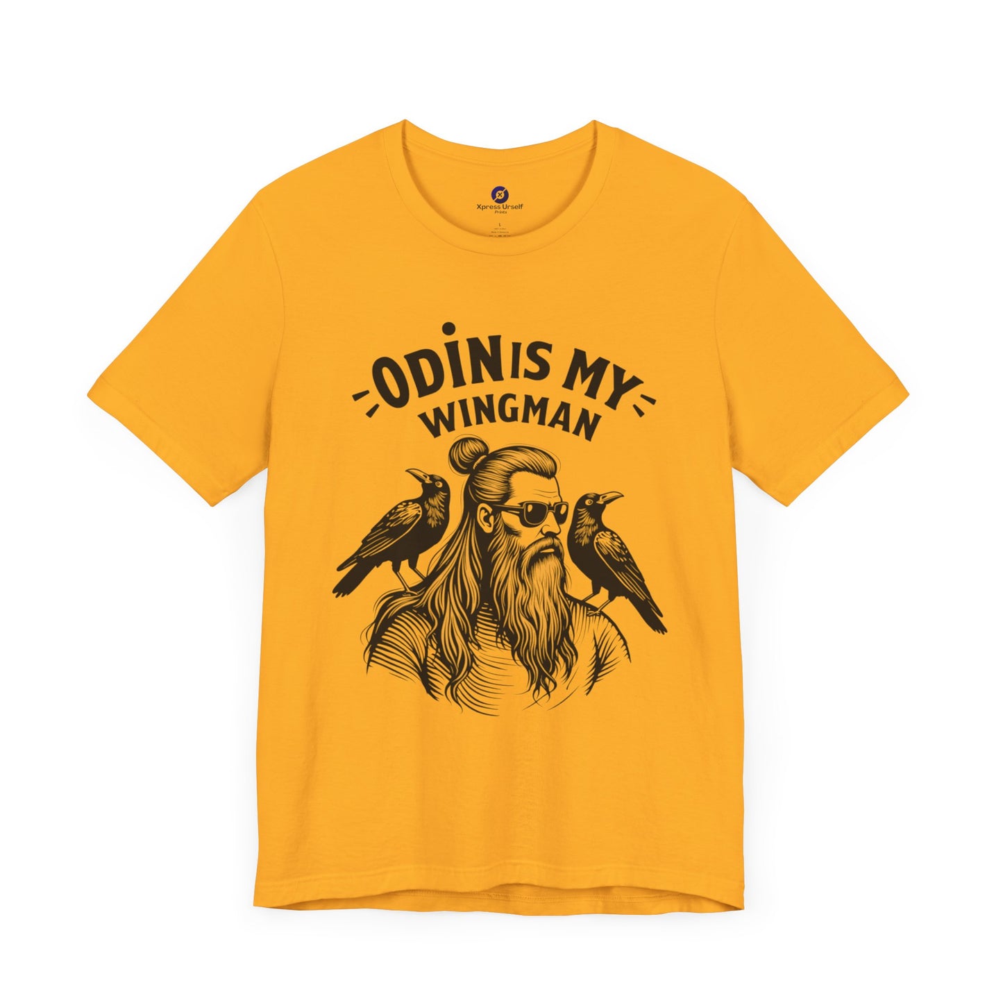 Odin's My Wingman Graphic Tee - Unisex Jersey Short Sleeve Shirt for Mythology Lovers