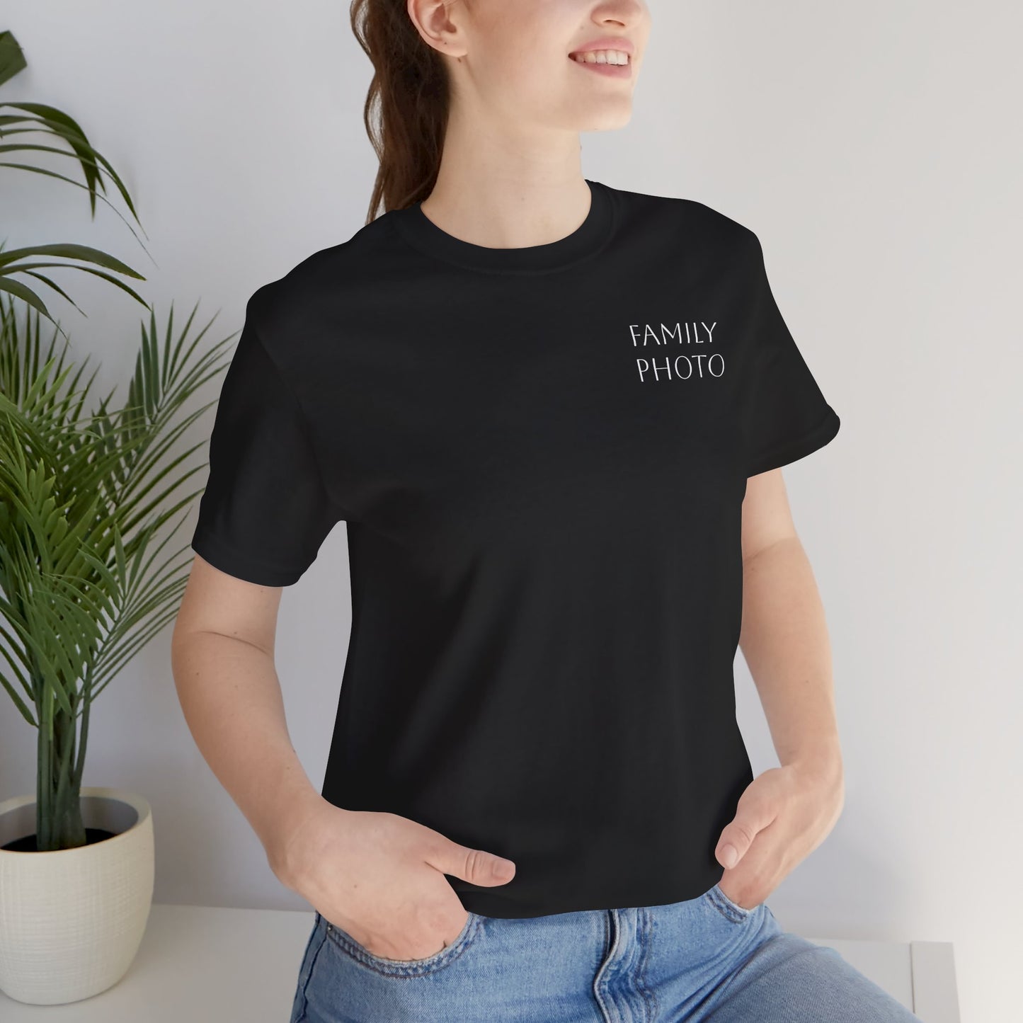 Funny Family Photo Dog Tee | Unisex Jersey Short Sleeve Shirt