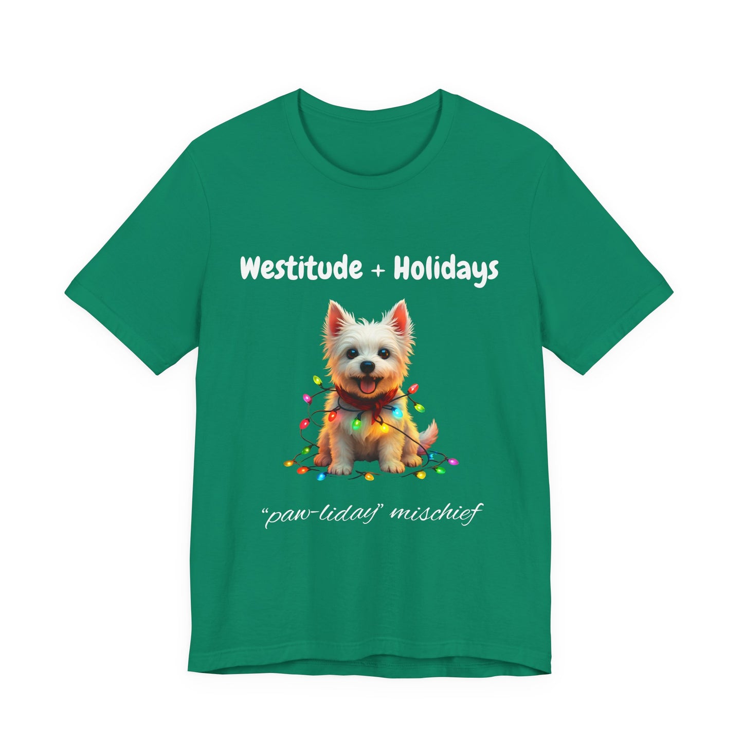 Festive Dog-Themed T-Shirt, Unisex Short Sleeve Tee for Pet Lovers, Perfect for Holiday Parties, Gift for Dog Owners, Christmas Apparel