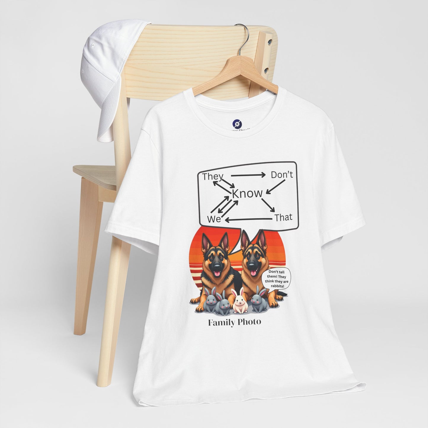 Funny Family Photo Dog Tee | Unisex Jersey Short Sleeve Shirt