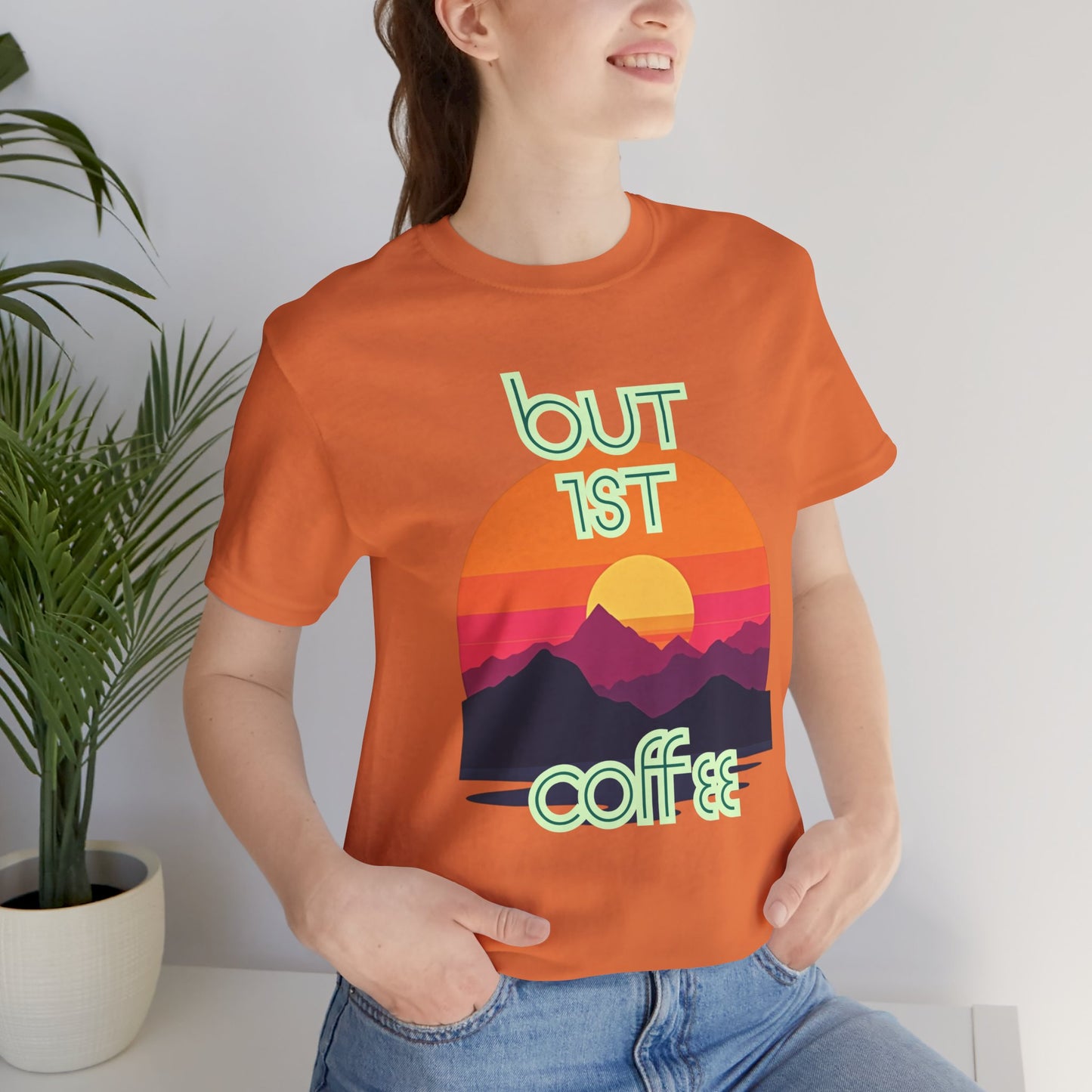 But First Coffee Unisex Jersey Tee - Fun Graphic Tee for Coffee Lovers