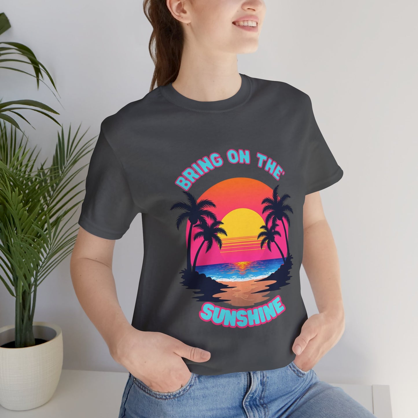 Unisex Jersey Tee - 'Bring on the Sunshine' Tropical Vibe