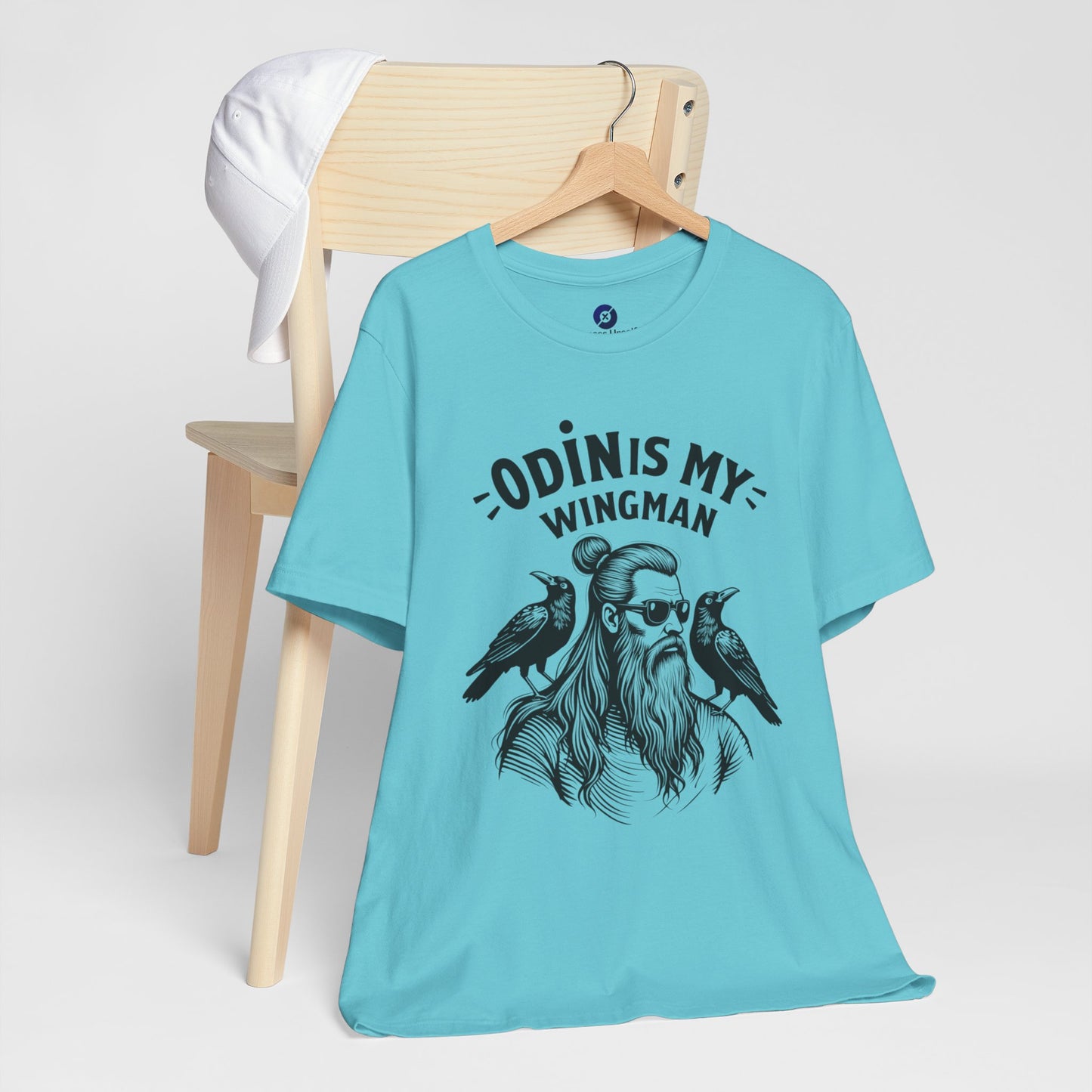 Odin's My Wingman Graphic Tee - Unisex Jersey Short Sleeve Shirt for Mythology Lovers