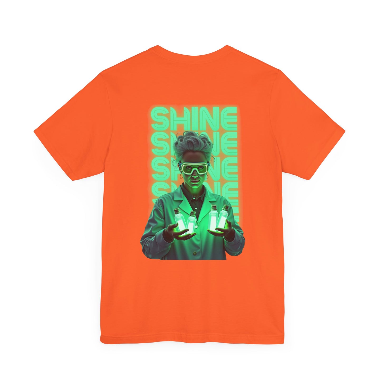 Glow Up the World Unisex Short Sleeve Tee - Bright Orange Inspirational Shirt