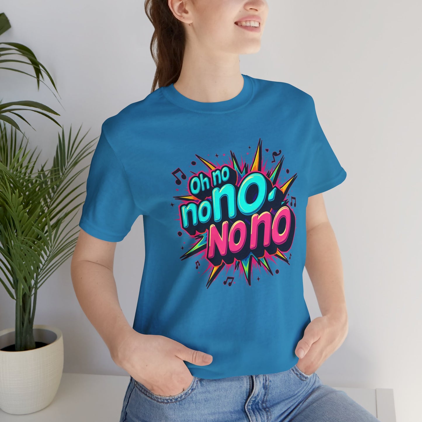 Fun Graphic Tee - 'Oh No' Music Inspired Unisex Jersey Short Sleeve Shirt
