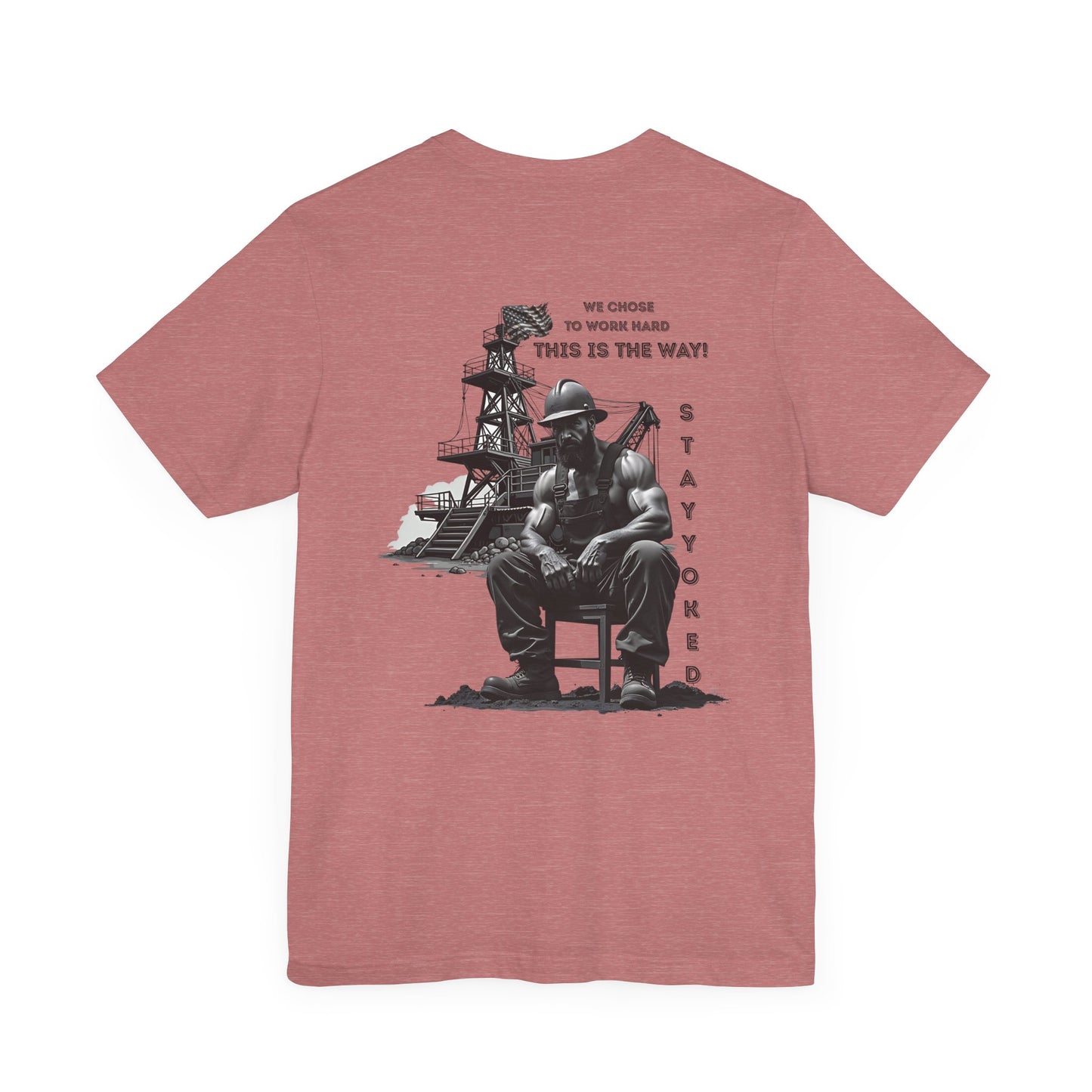 Work Hard Stay Yoked Tee, Motivational T-Shirt, Gift for Fitness Lovers, Unisex Casual Wear, Father's Day Gift, Gym Apparel