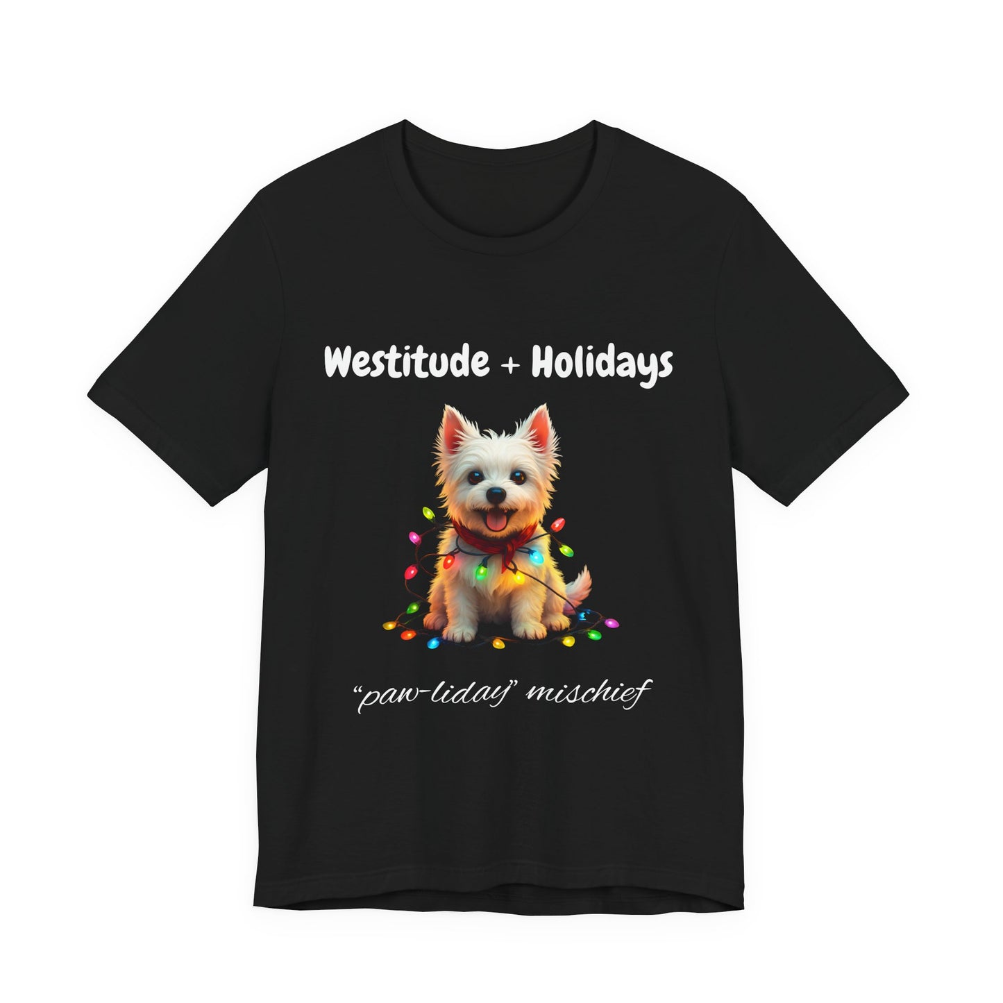 Festive Dog-Themed T-Shirt, Unisex Short Sleeve Tee for Pet Lovers, Perfect for Holiday Parties, Gift for Dog Owners, Christmas Apparel