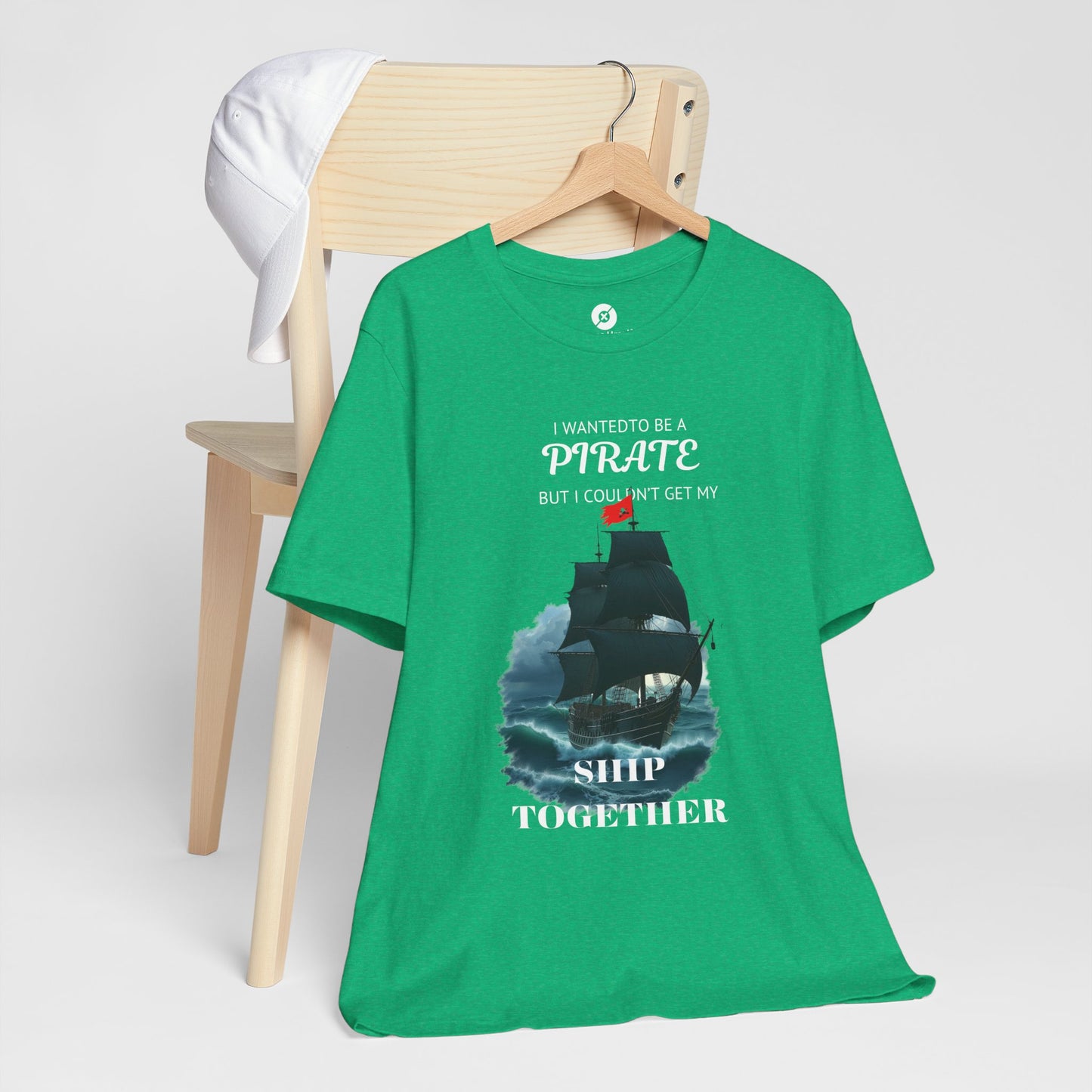 Pirate Humor Unisex Jersey Tee - "I Wanted to Be a Pirate But I Couldn't Get My Ship Together"